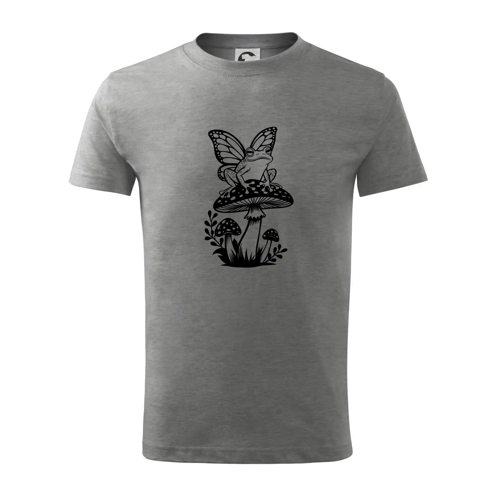 Goblincore černá houba se žábou