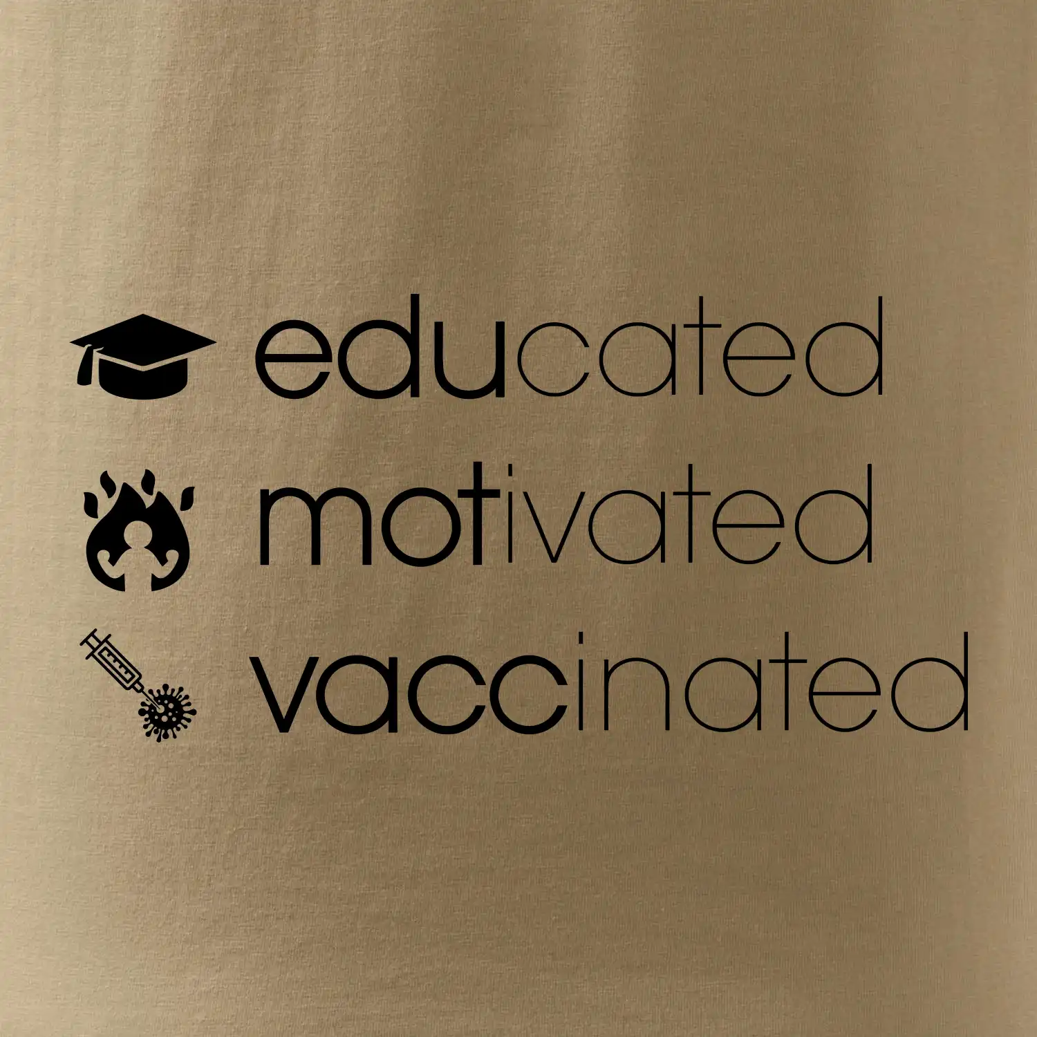 Educated motivated vaccinated