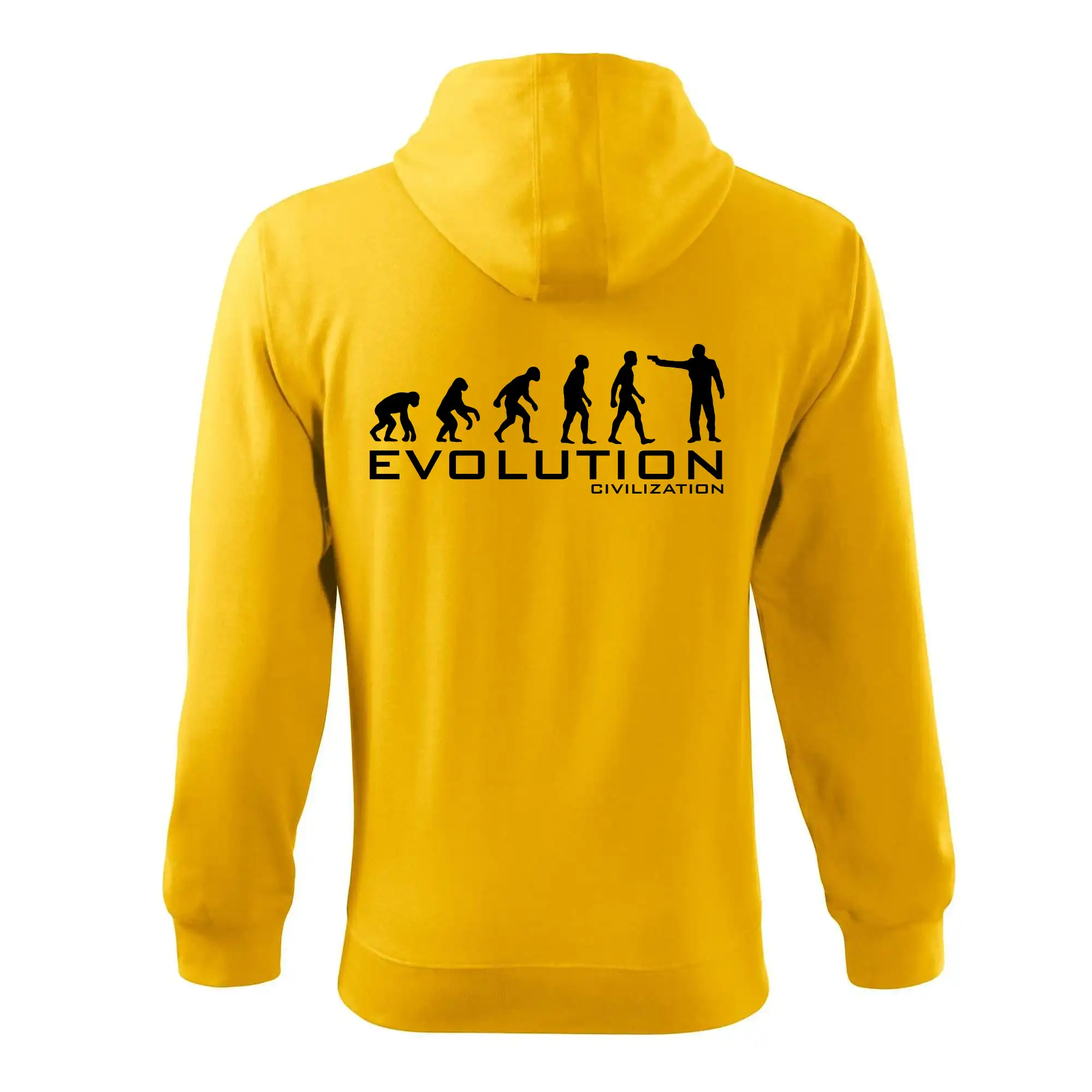 Tričká s potlačou evolúcia - Evolúcia civilizace - Mikina s kapucňou na zips trendy zipper
