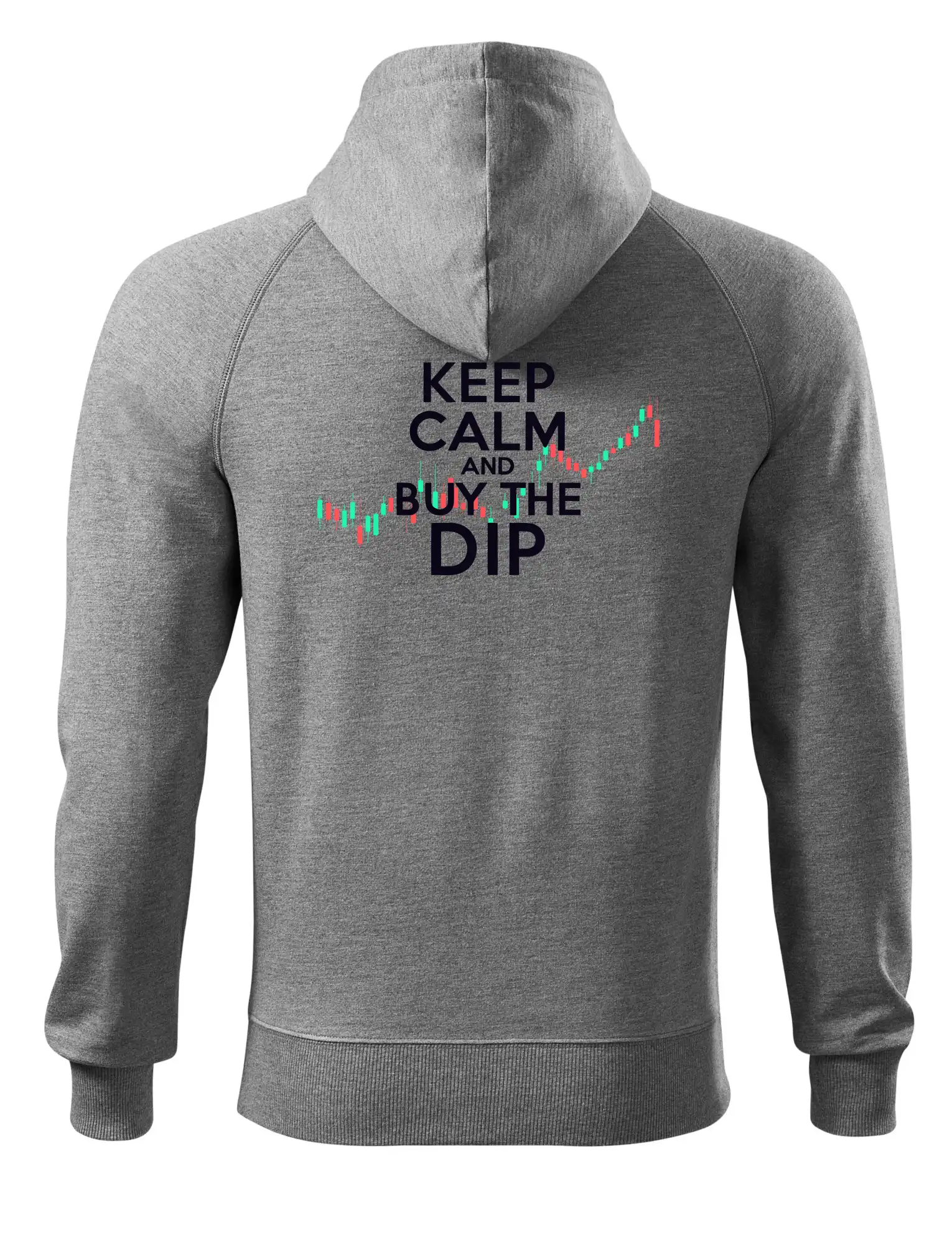 Zelenočervený graf Keep Calm and Buy the Dip - Mikina Voyage  - 100% bavlna