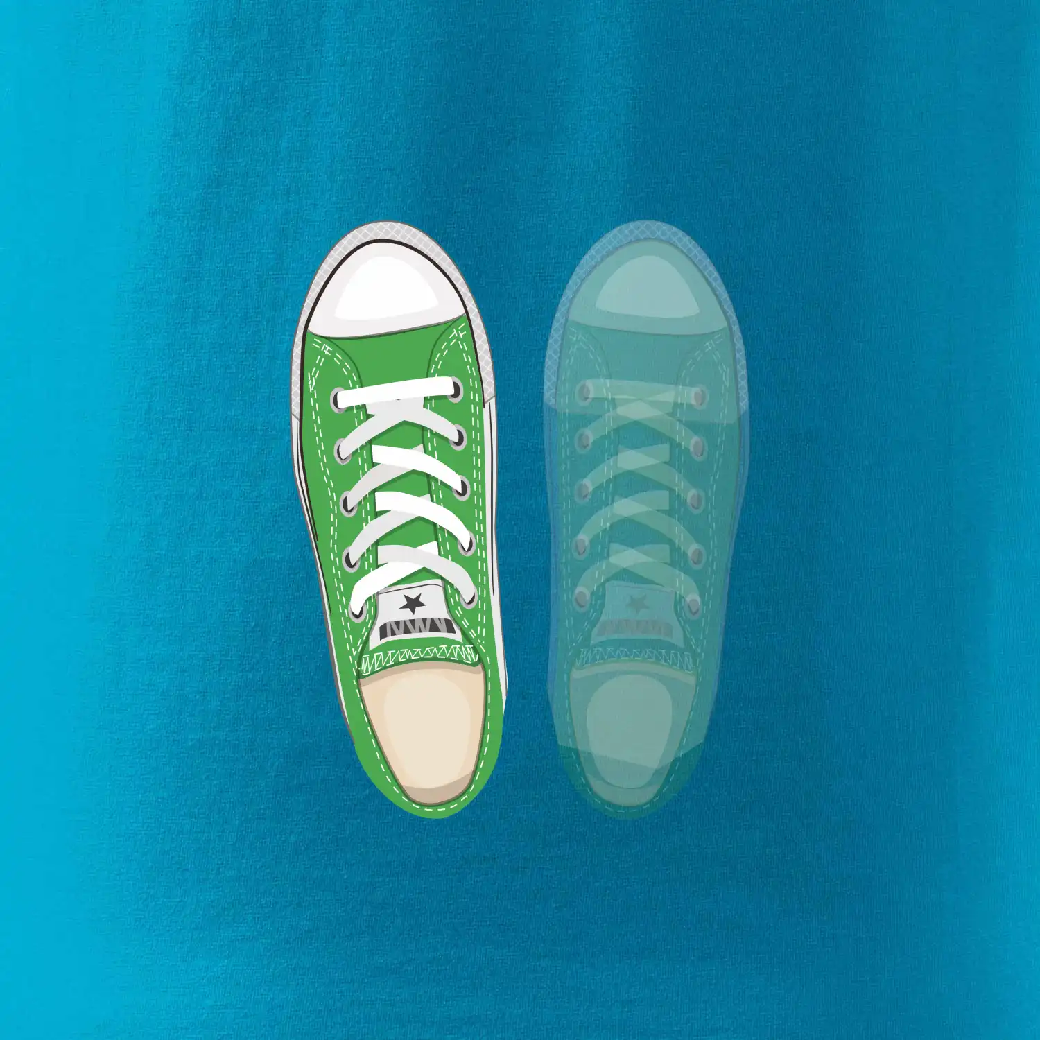 Párové boty - zelené