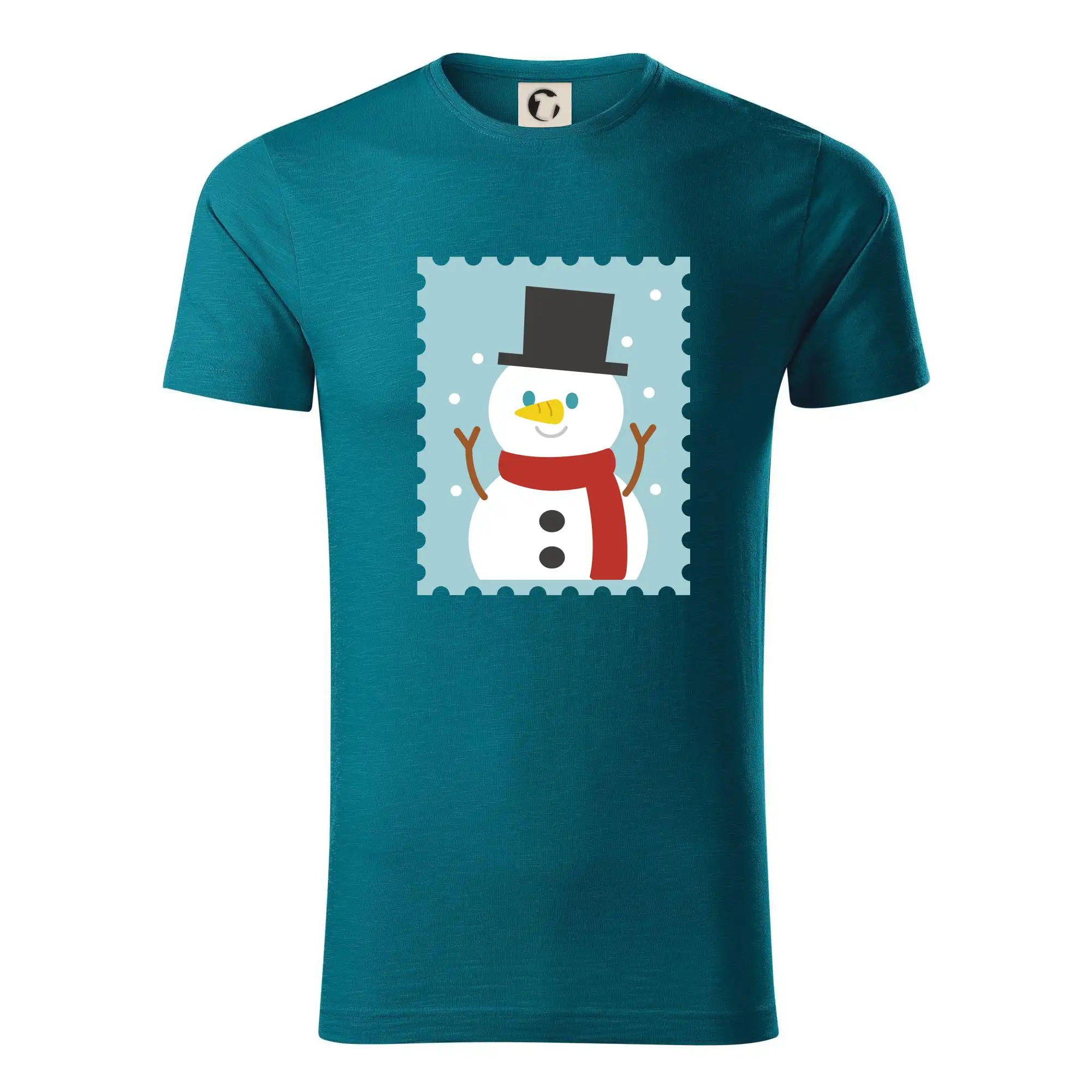 Vianočné tričká - Rodinná vánoční trička - známky - Tričko z organickej bavlny