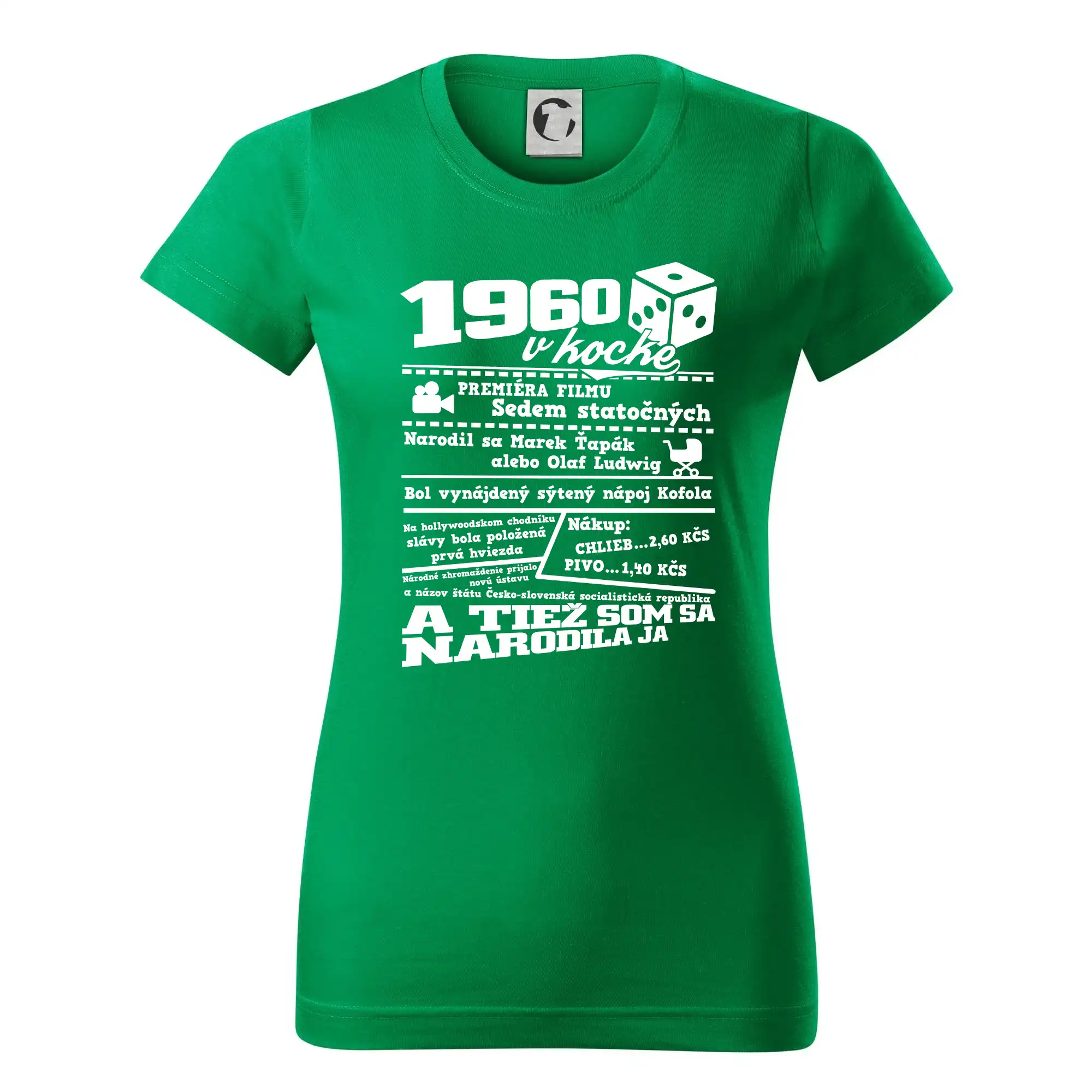 1960 v kocke - Dámske tričko basic - ľahko voľnejšie a dlhšie
