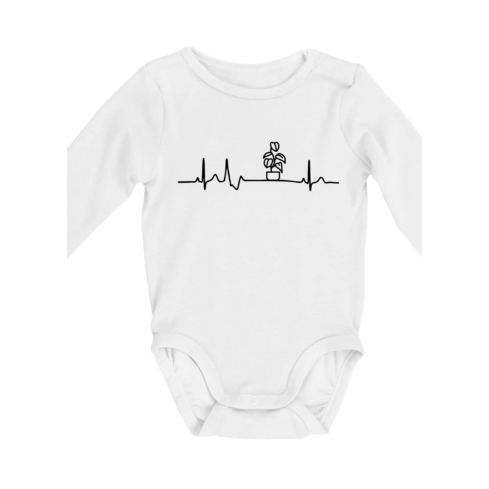 Tričká s kvetinami - EKG Filodendron - Body dojčenské s dlhým rukávom