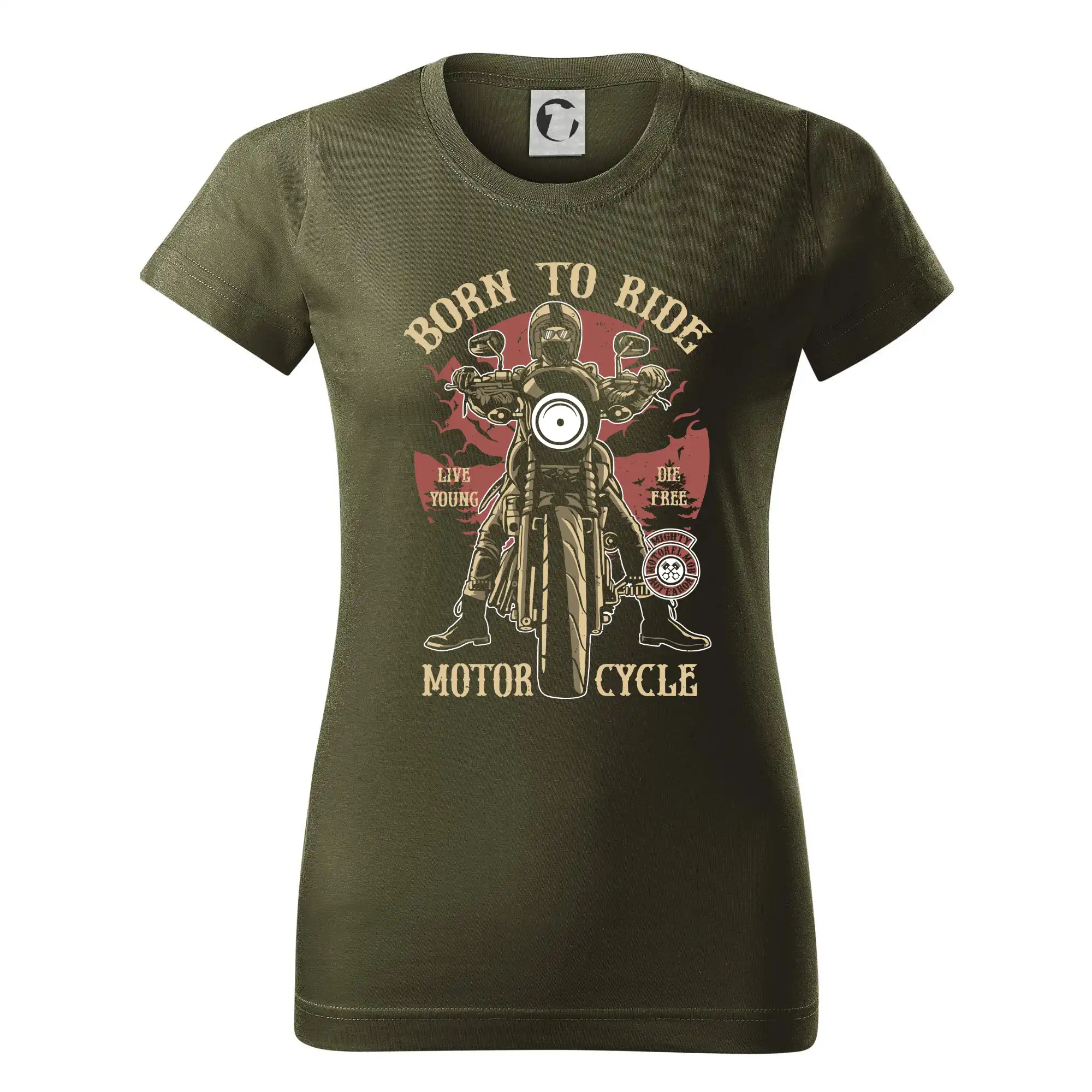 Born To Ride - motor cycle - Dámske tričko basic - ľahko voľnejšie a dlhšie