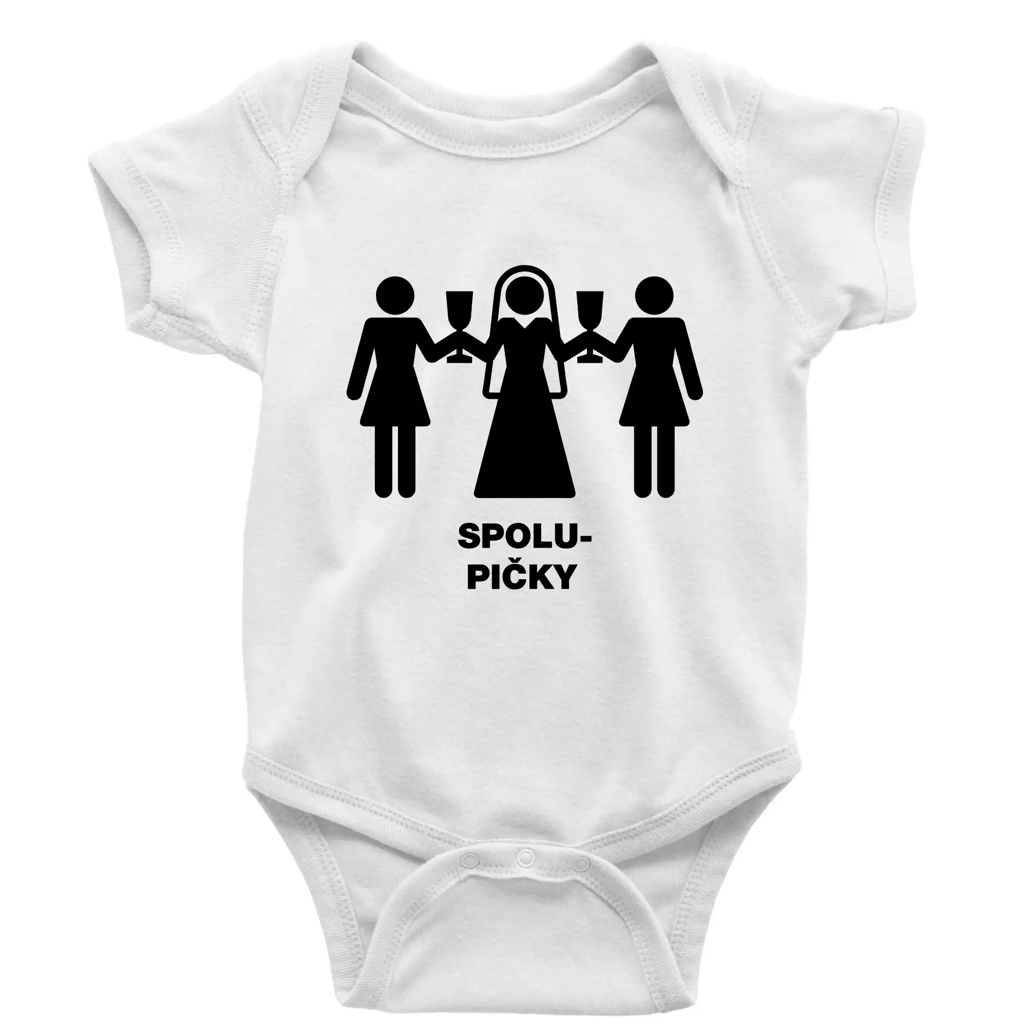 Svadobné tričká - Spolu pičky (Hana-creative) - Body dojčenské s krátkym rukávom