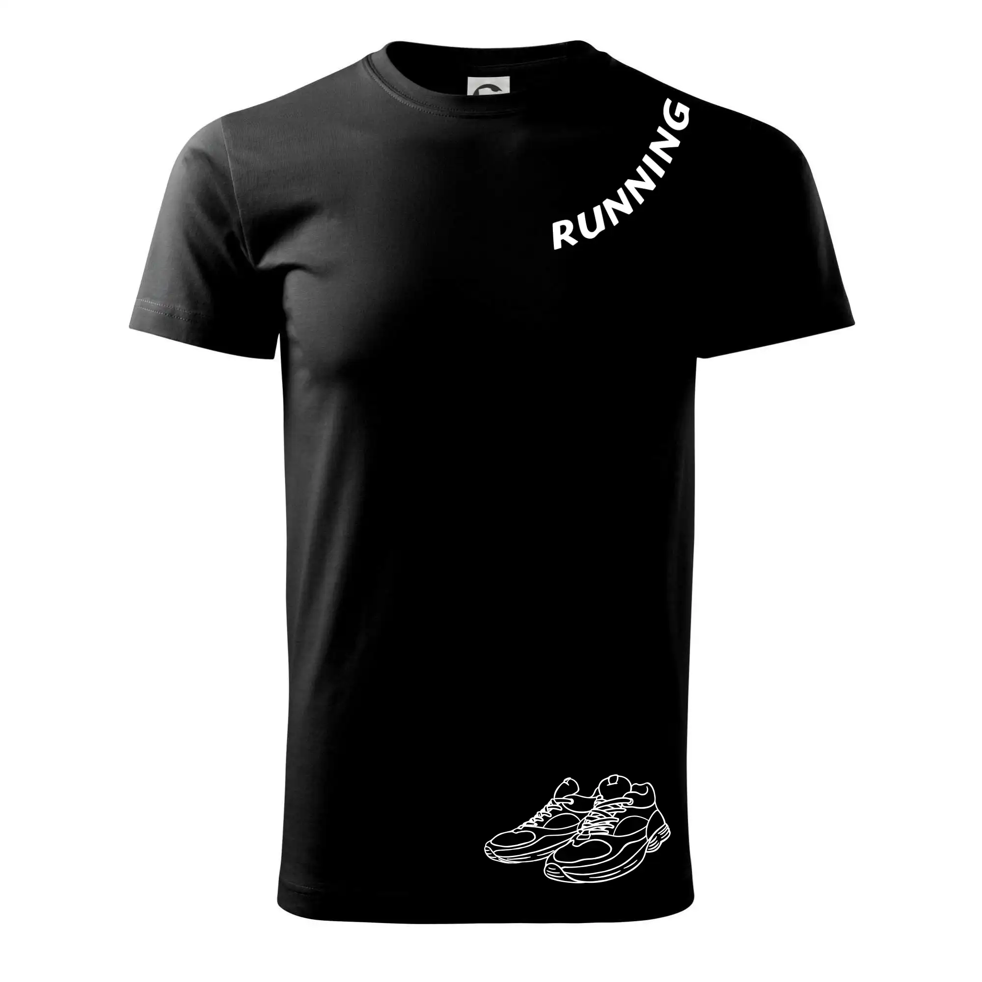 Tričká pre bežcov - Running nápis šikmo - Pánske tričko nižšej gramáže
