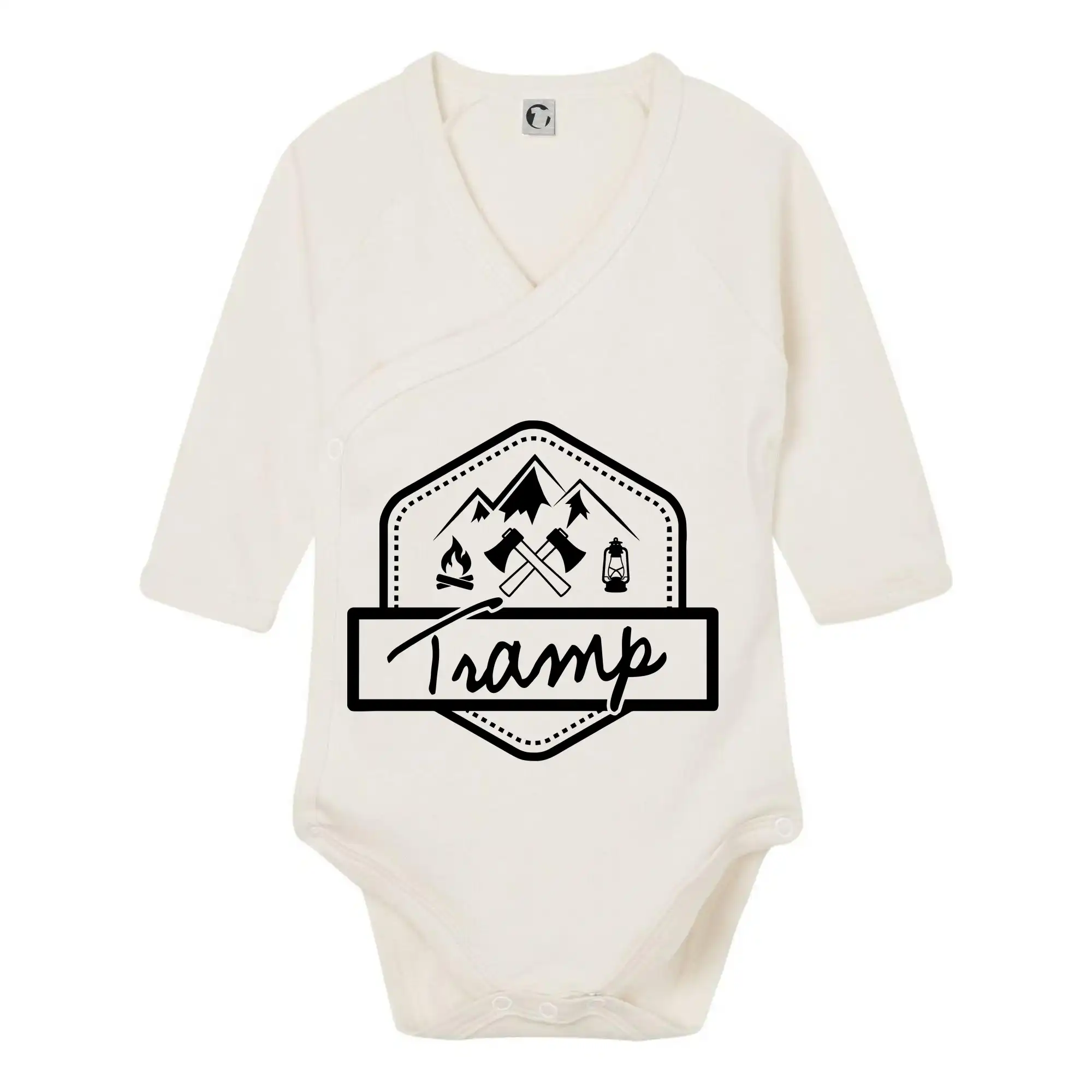 Trička na kempovanie - Tramp erb - Body zavinovacie s dlhým rukávom