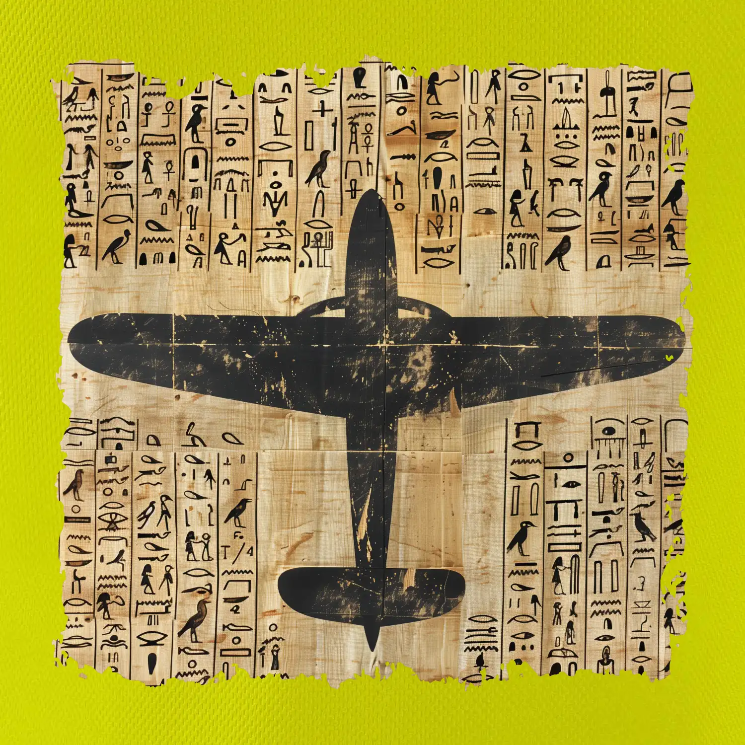 Egyptské hieroglyfy letadlo