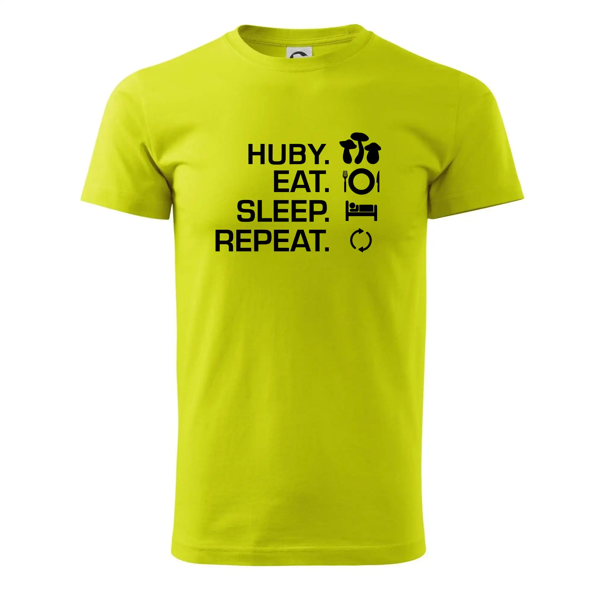 Tričká na chalupu - Huby Eat Sleep Repeat - Pánske tričko nižšej gramáže