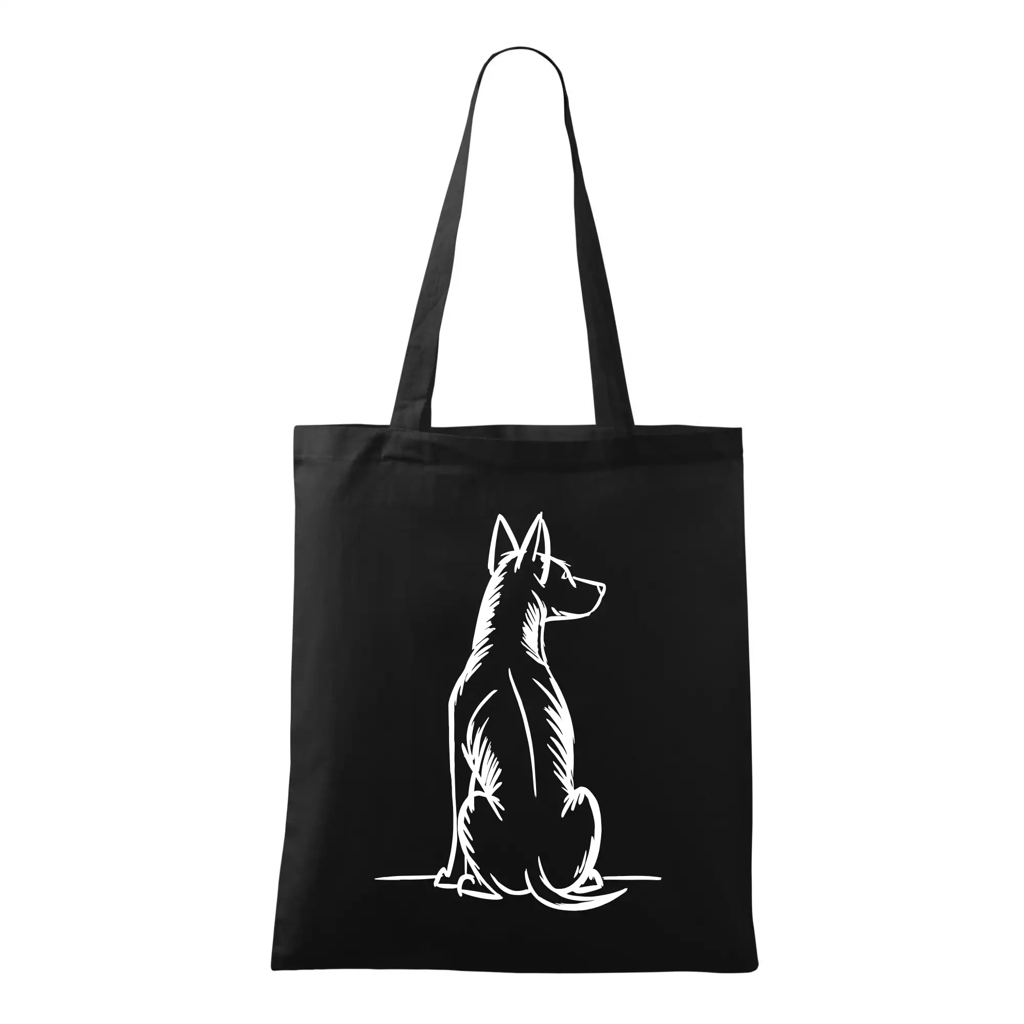 Pes kreslený zezadu