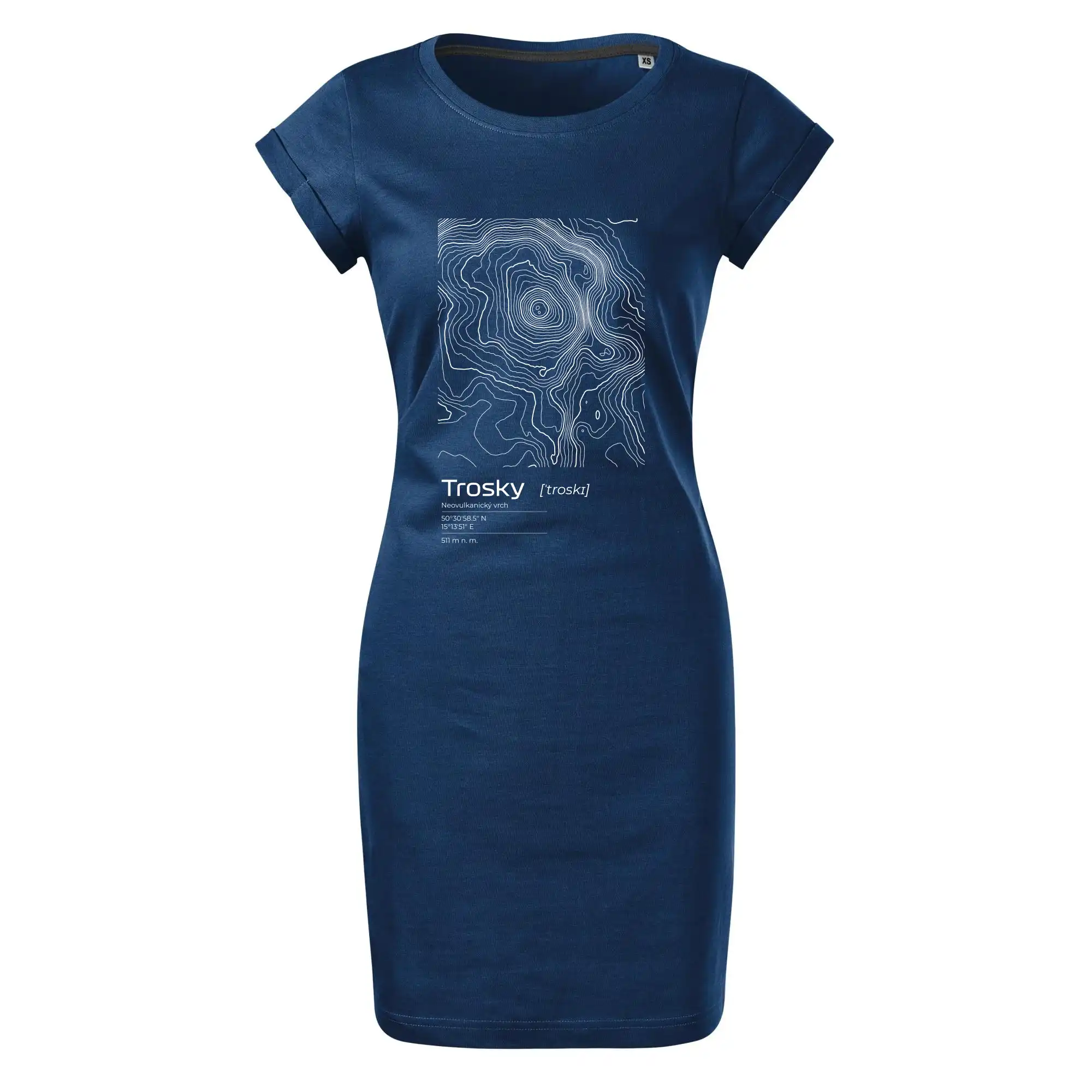 Trosky - vrstevnice v obdélníku