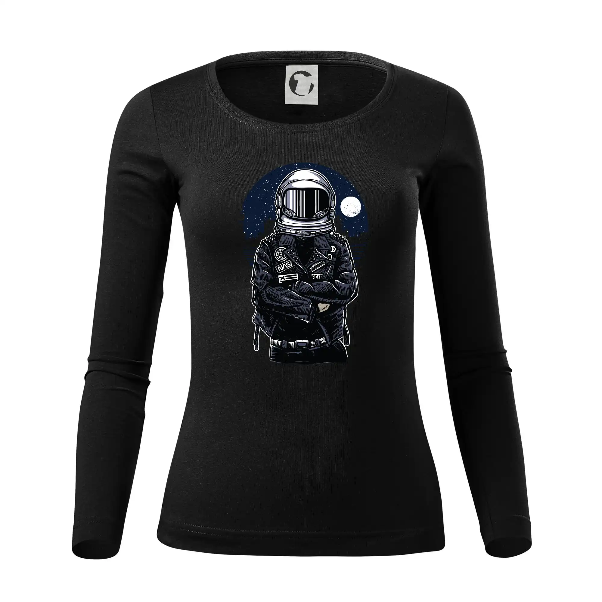 Grafické tričká - Astronaut Rebel - Dámske tričko FIT-T LS - zužené
