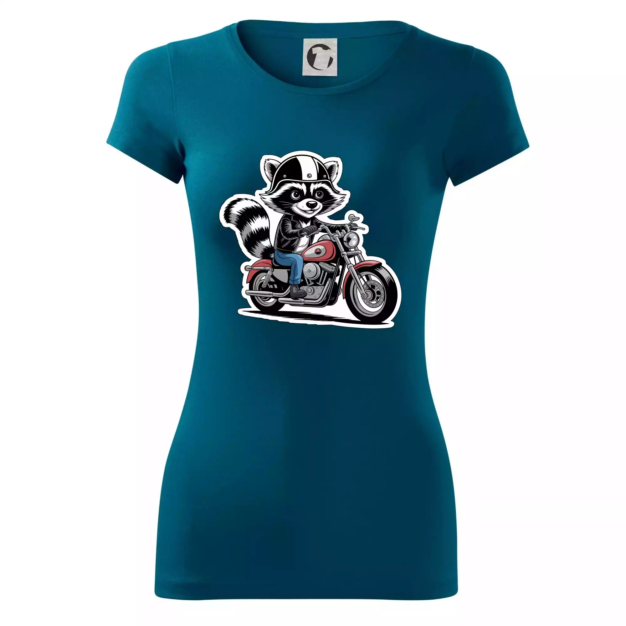 Mýval na motorce kreslený