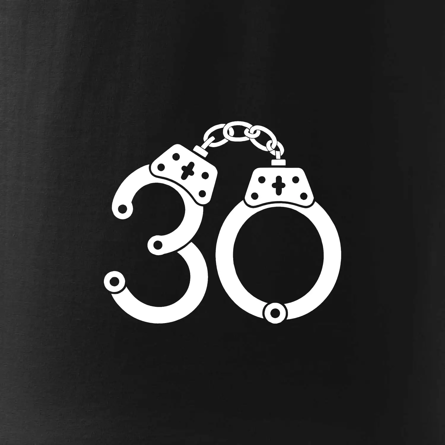 Narozeninové tričko pro policajta - pouta 30