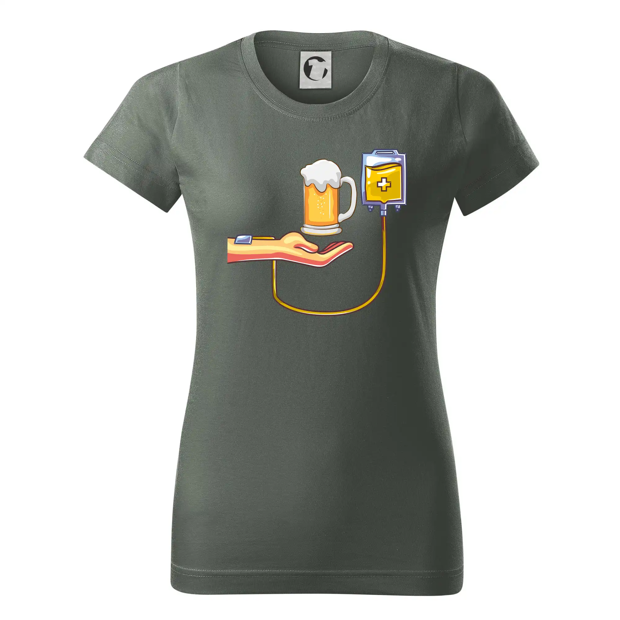 Vtipná tričká pre pivárov - Pivo infúzie - Dámske tričko basic - ľahko voľnejšie a dlhšie