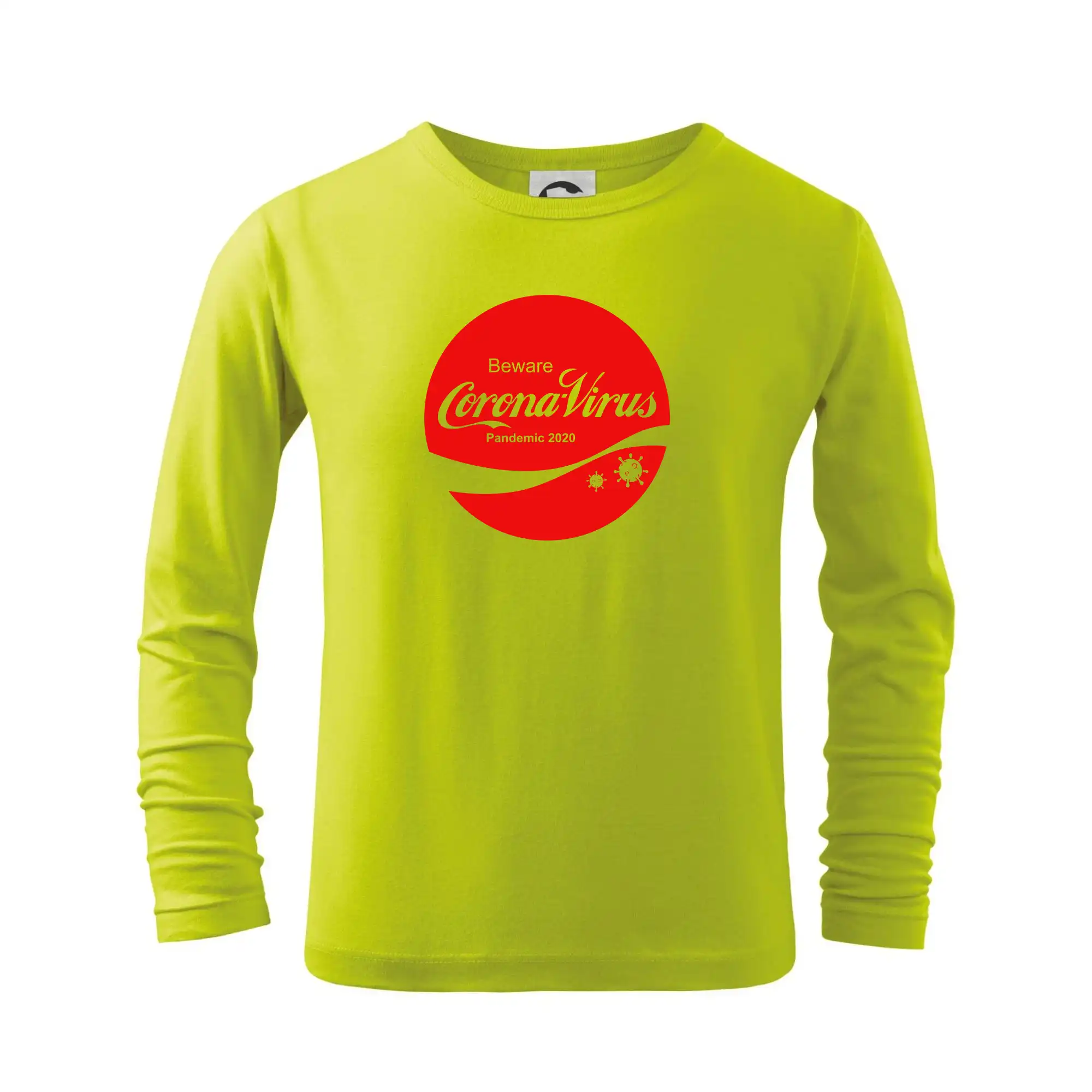 Corona virus pandemic logo - Tričko detské Long Sleeve
