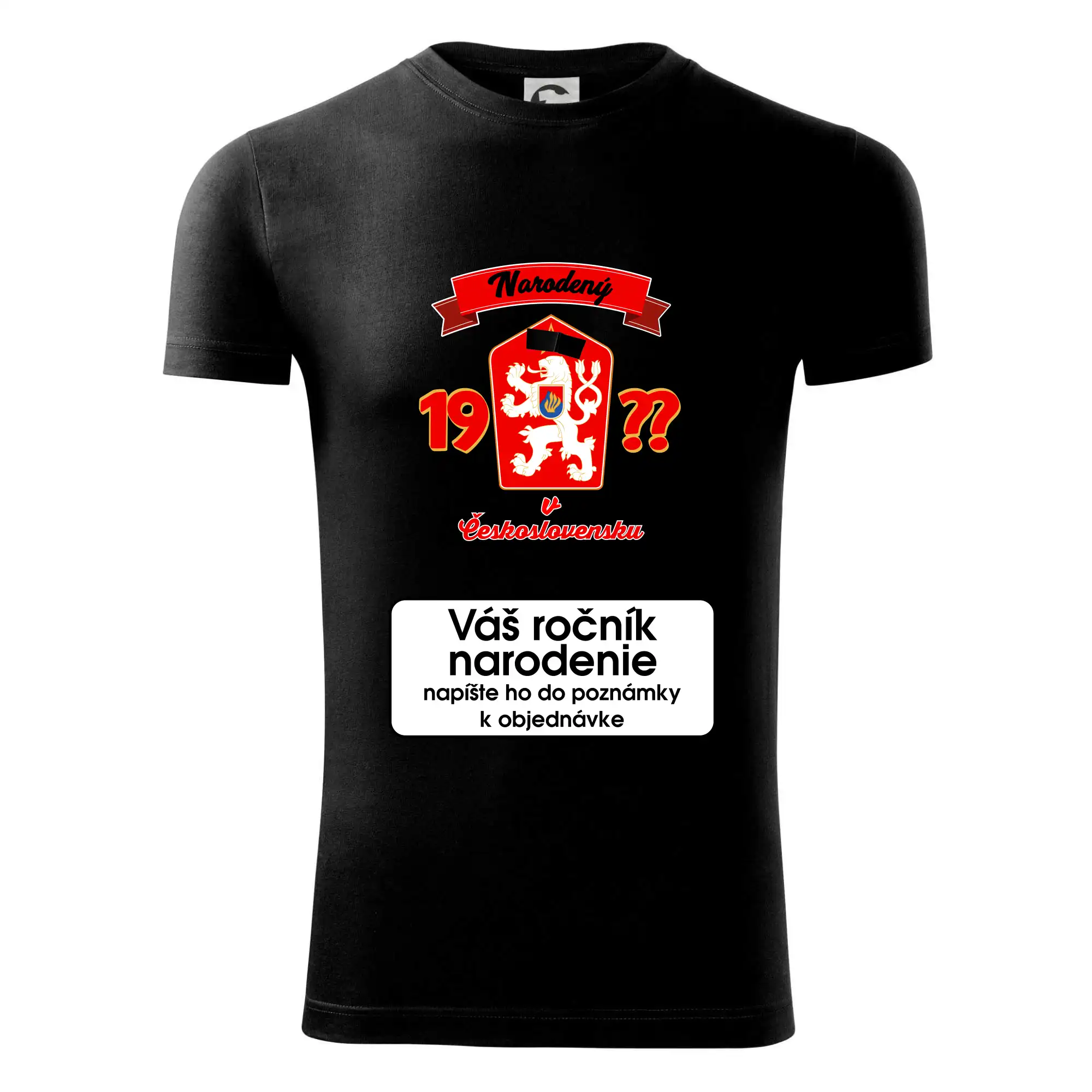 Prelepená hviezda - Narodený v Československu - vlastný ročník - Viper FIT - Pánske zúžené tričko