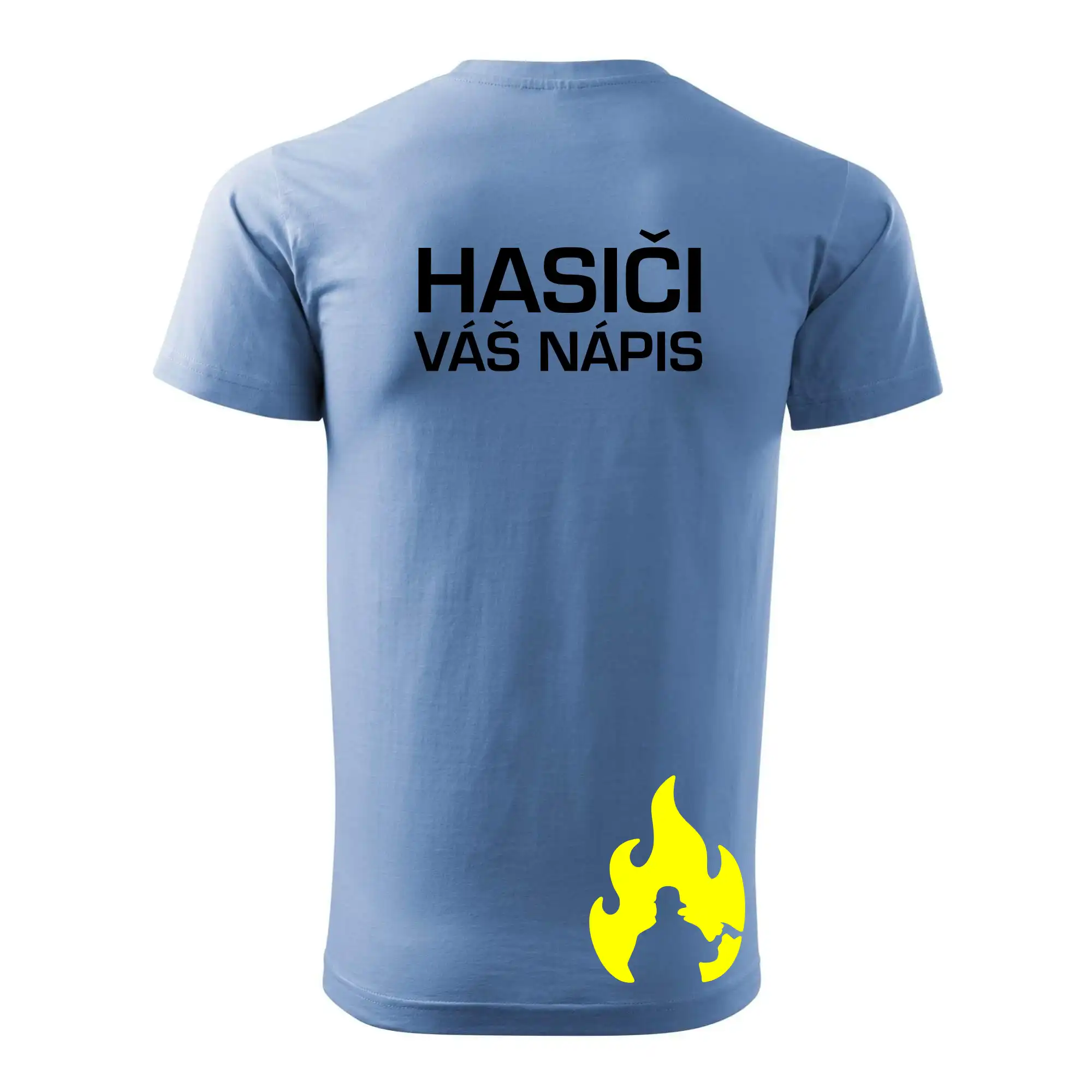 Hasič stojaci - nápis hasiči - Veľký nápis na chrbte