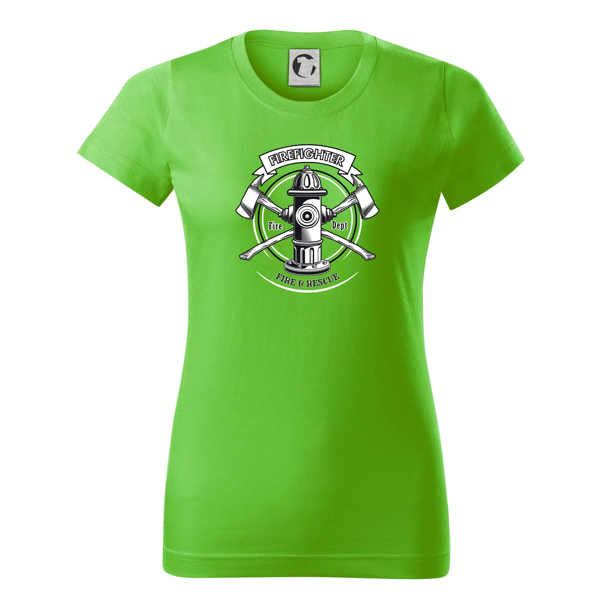 Originálne tričká pre hasičov - Firefighter logo Fire and rescue - Dámske tričko basic - ľahko voľnejšie a dlhšie