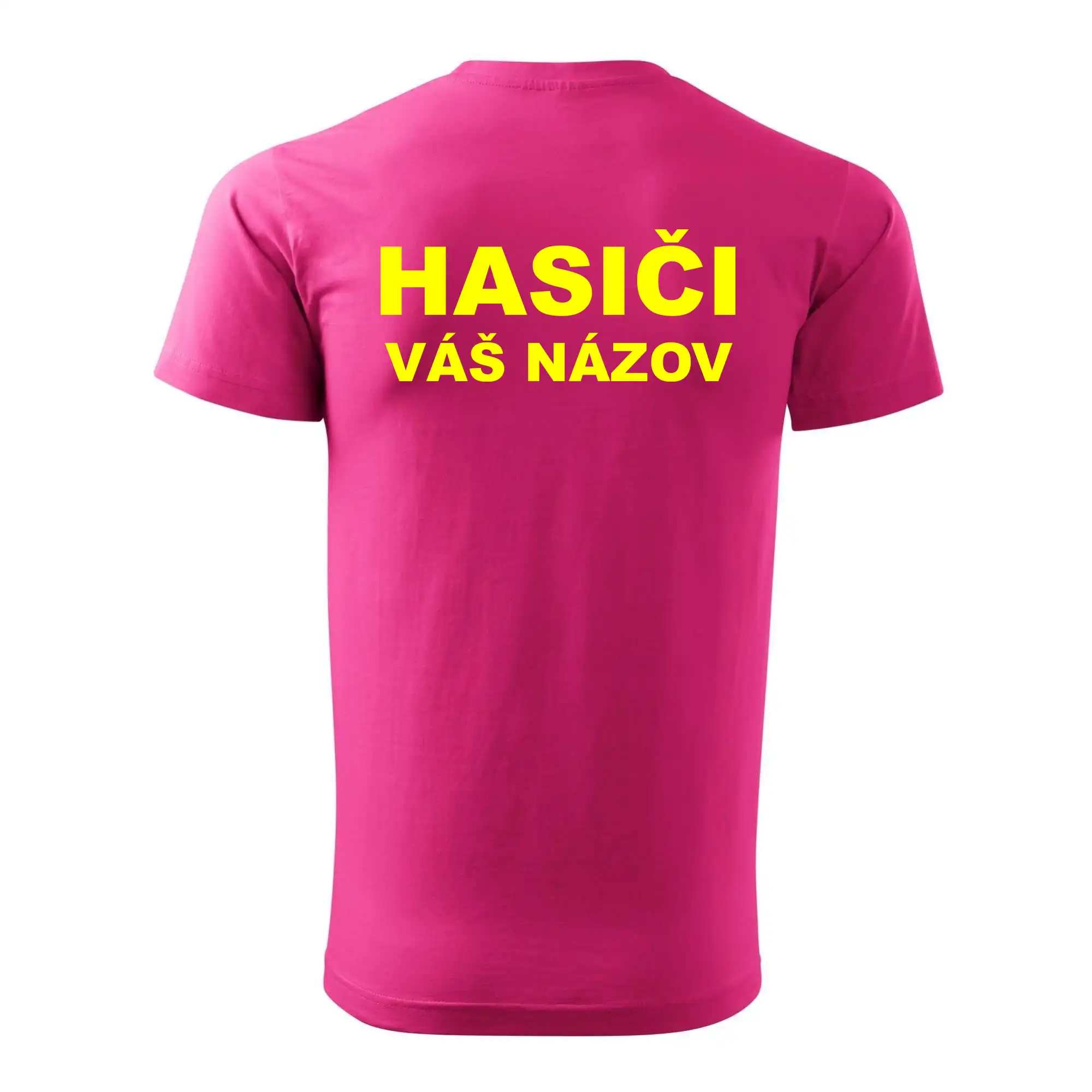 Hasiči - žltý nápis - váš názov zboru