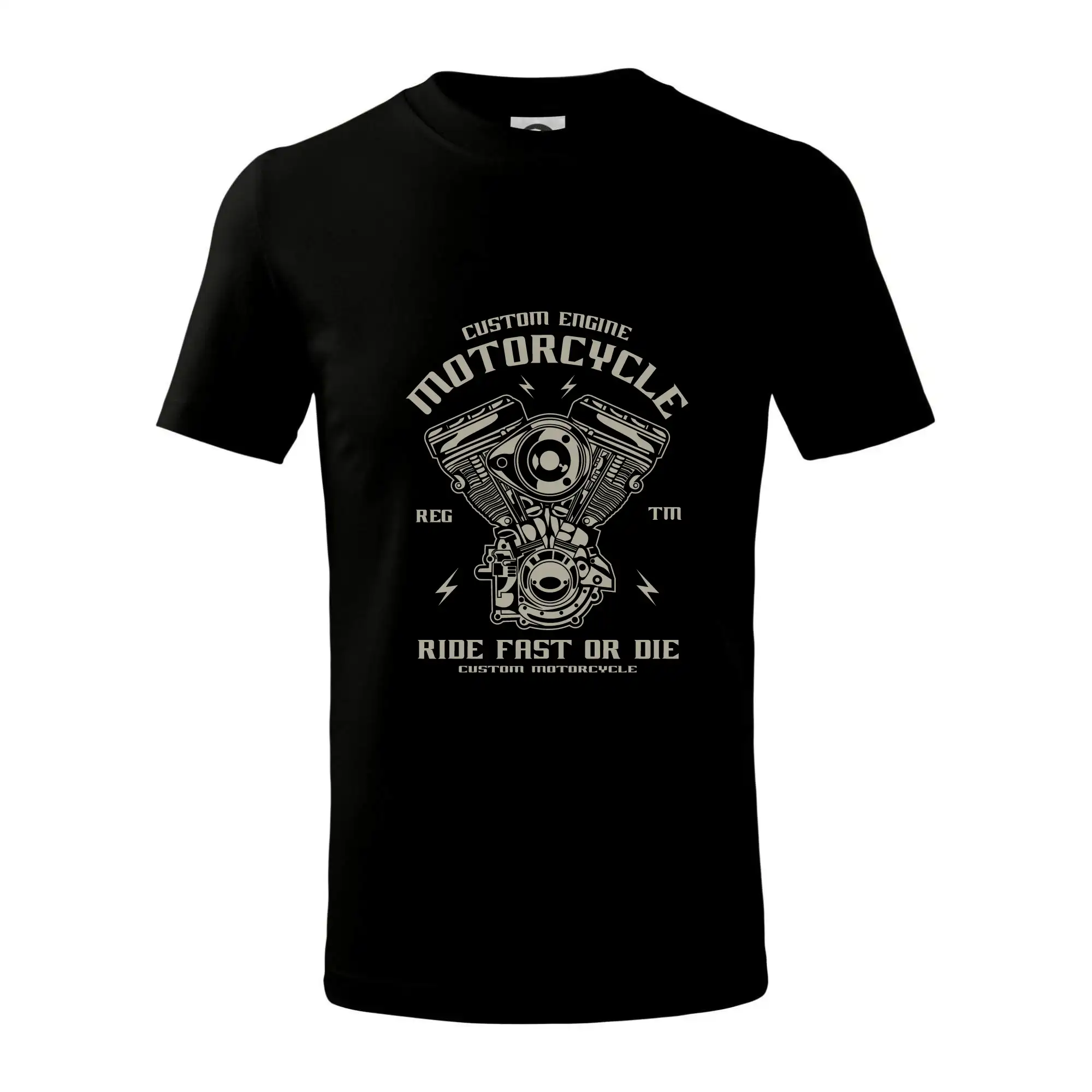 Tričká a mikiny s potlačou motoriek – pre pravých motorkárov - Custom Engine - Tričko detské bavlnené