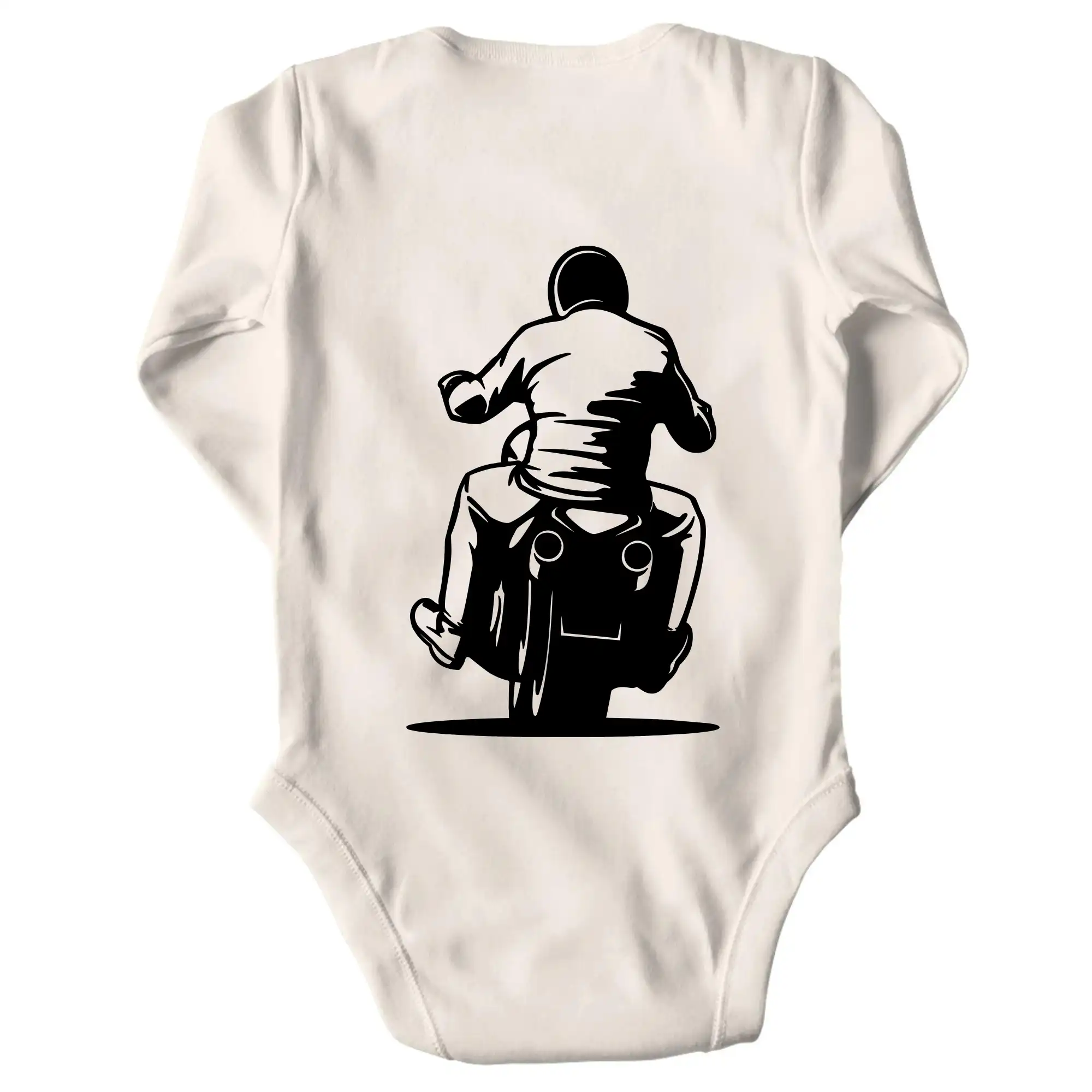 Chopper triko - Motorkář na zádech - chopper - Body zavinovacie s dlhým rukávom