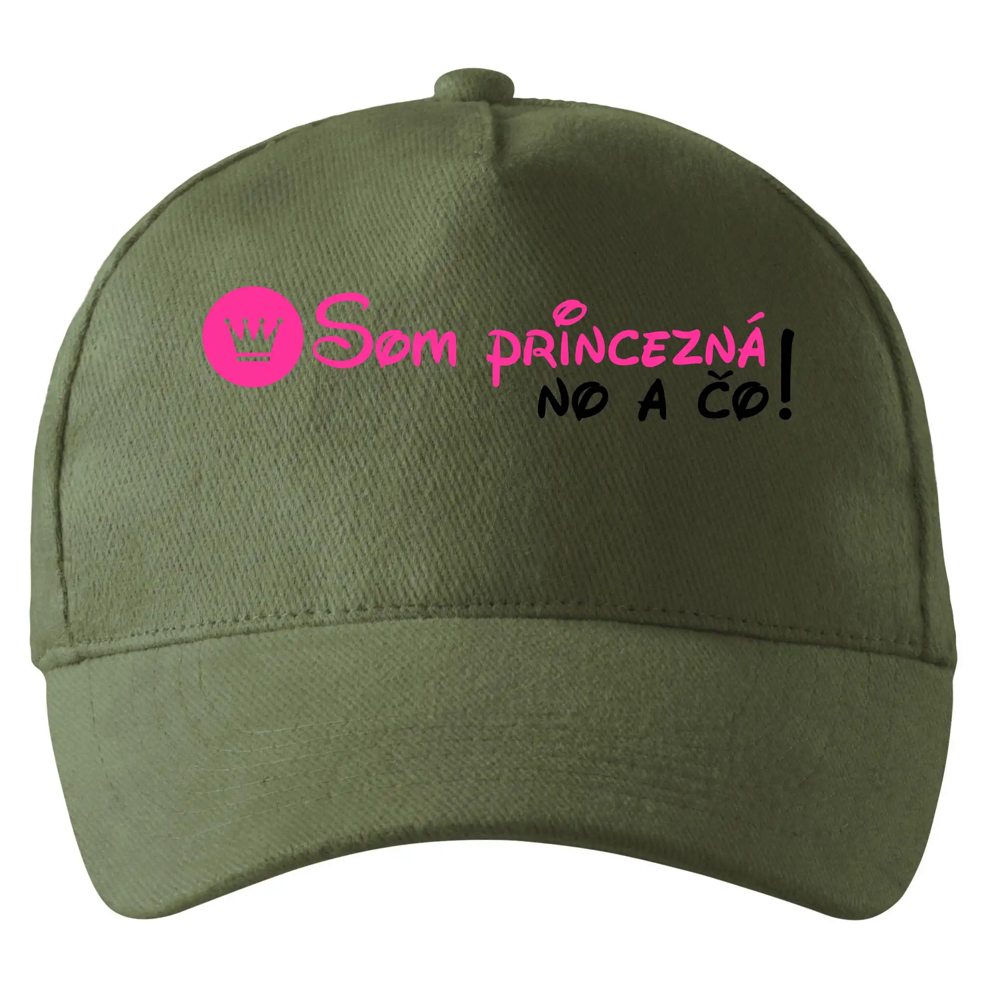 Tričká na párty - Som princezná No a čo! - Šiltovka so zahnutým šiltom a mosaznou sponou