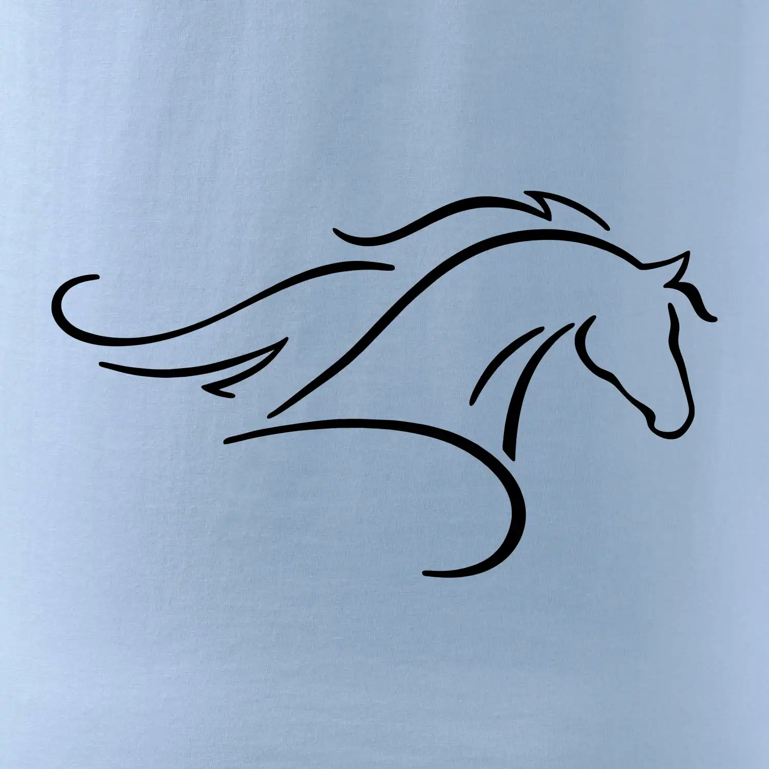 Kůň - bežící silueta hlavy