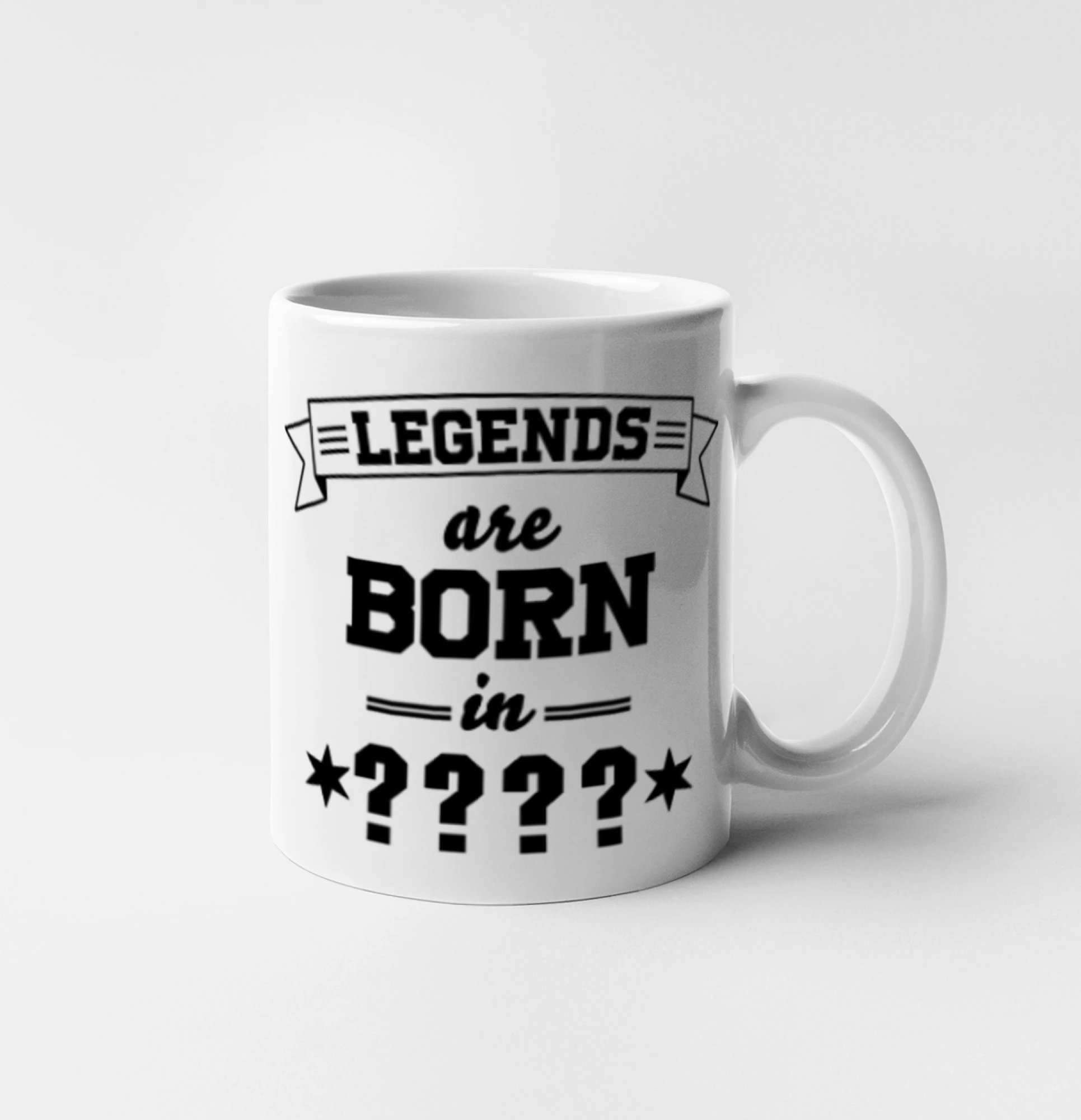 Legends are born in (Tvoj mesiac narodenia) - Hrnček 