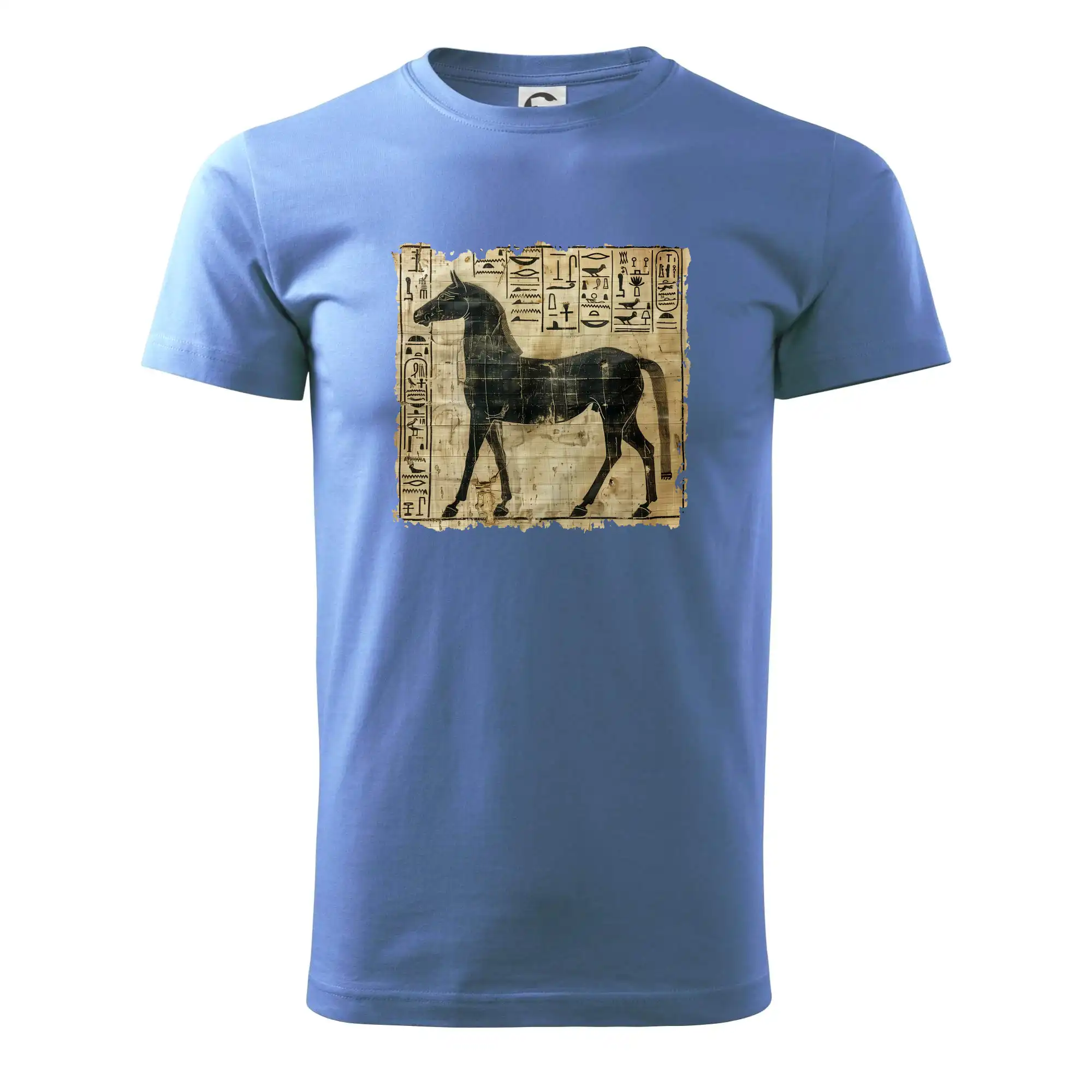 Tričká s koňmi - Egyptské hieroglyfy kôň - Pánske tričko nižšej gramáže