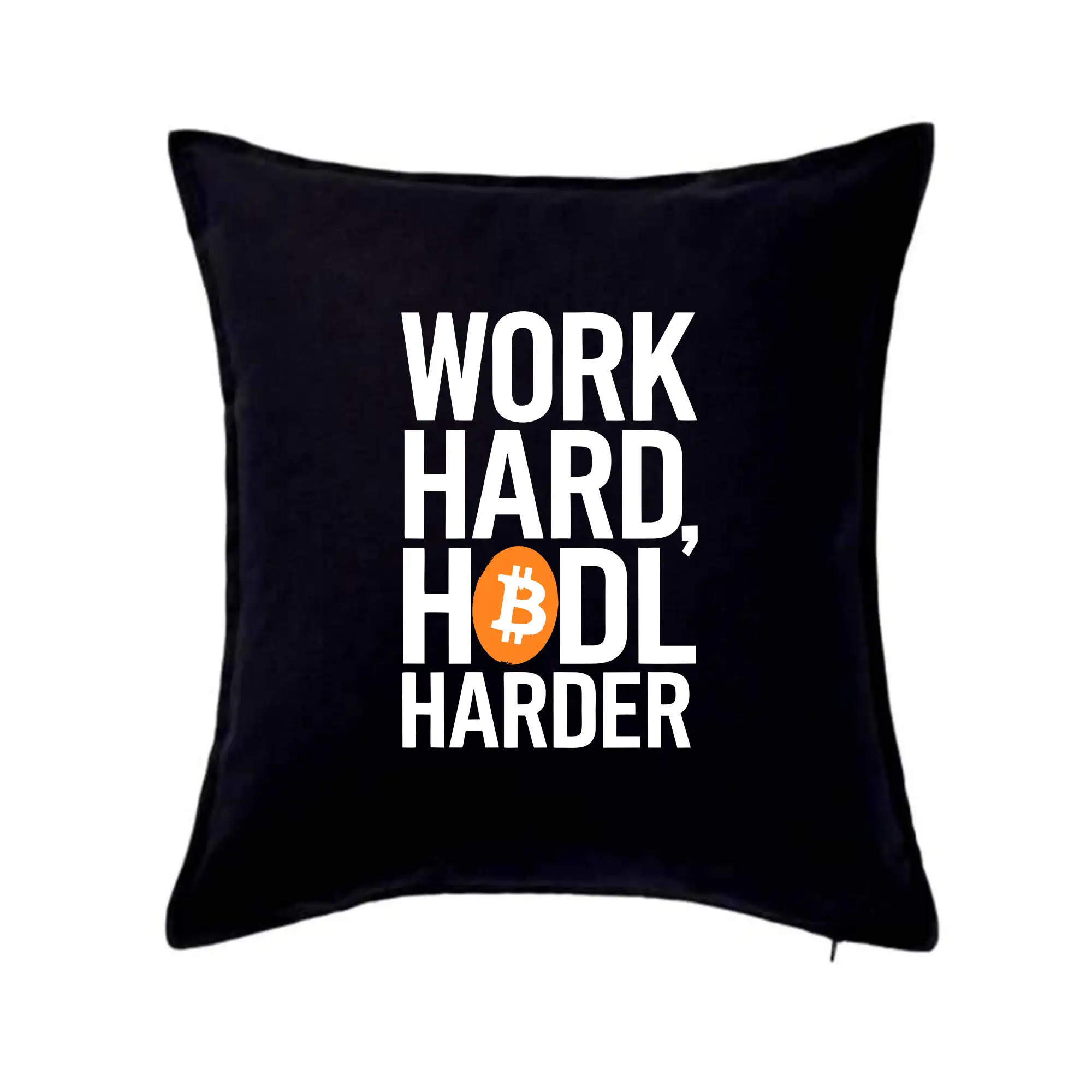 Velký nápis Work Hard, HODL Harder - Vankúš 50x50