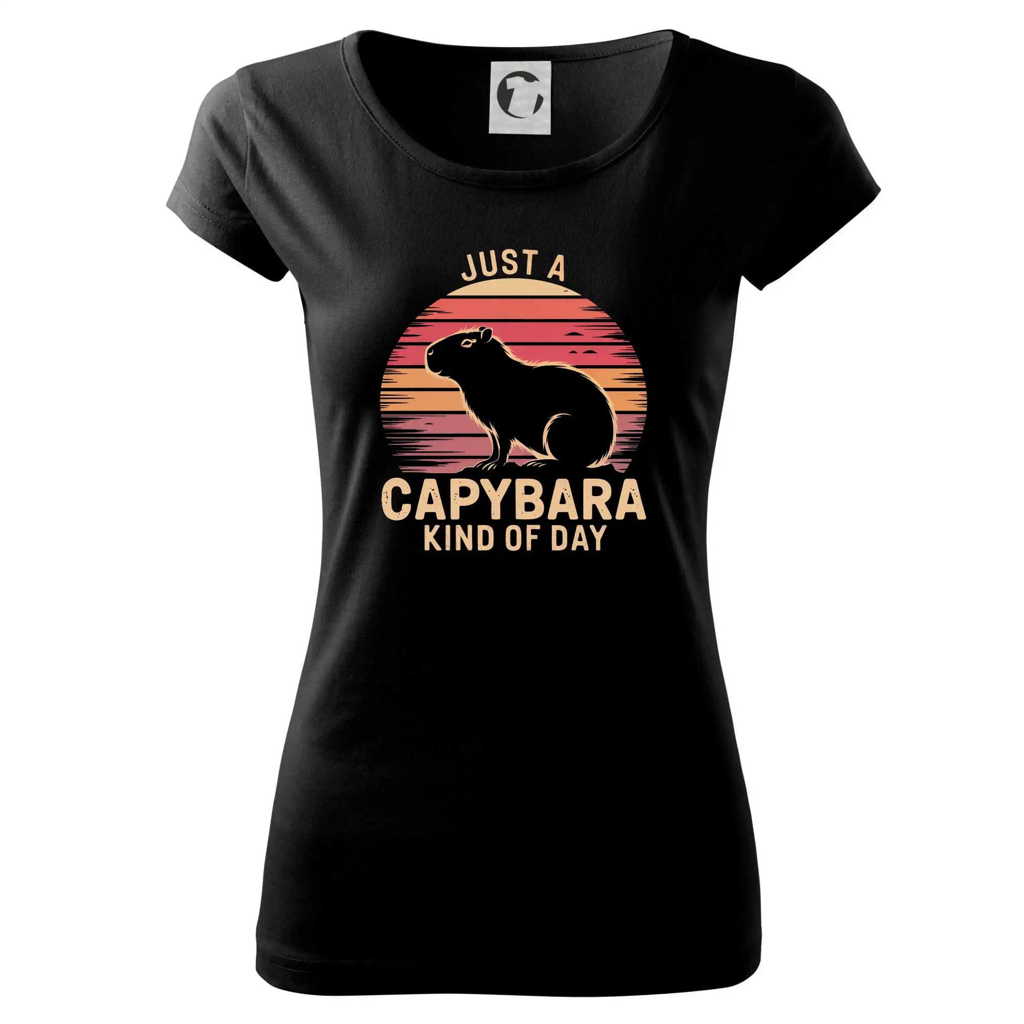 Tričká so zvieratami - Just a Capybara Kind of Day - Dámske tričko Pure