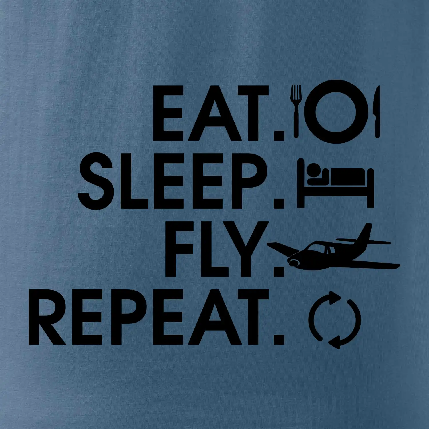 Eat sleep fly repeat