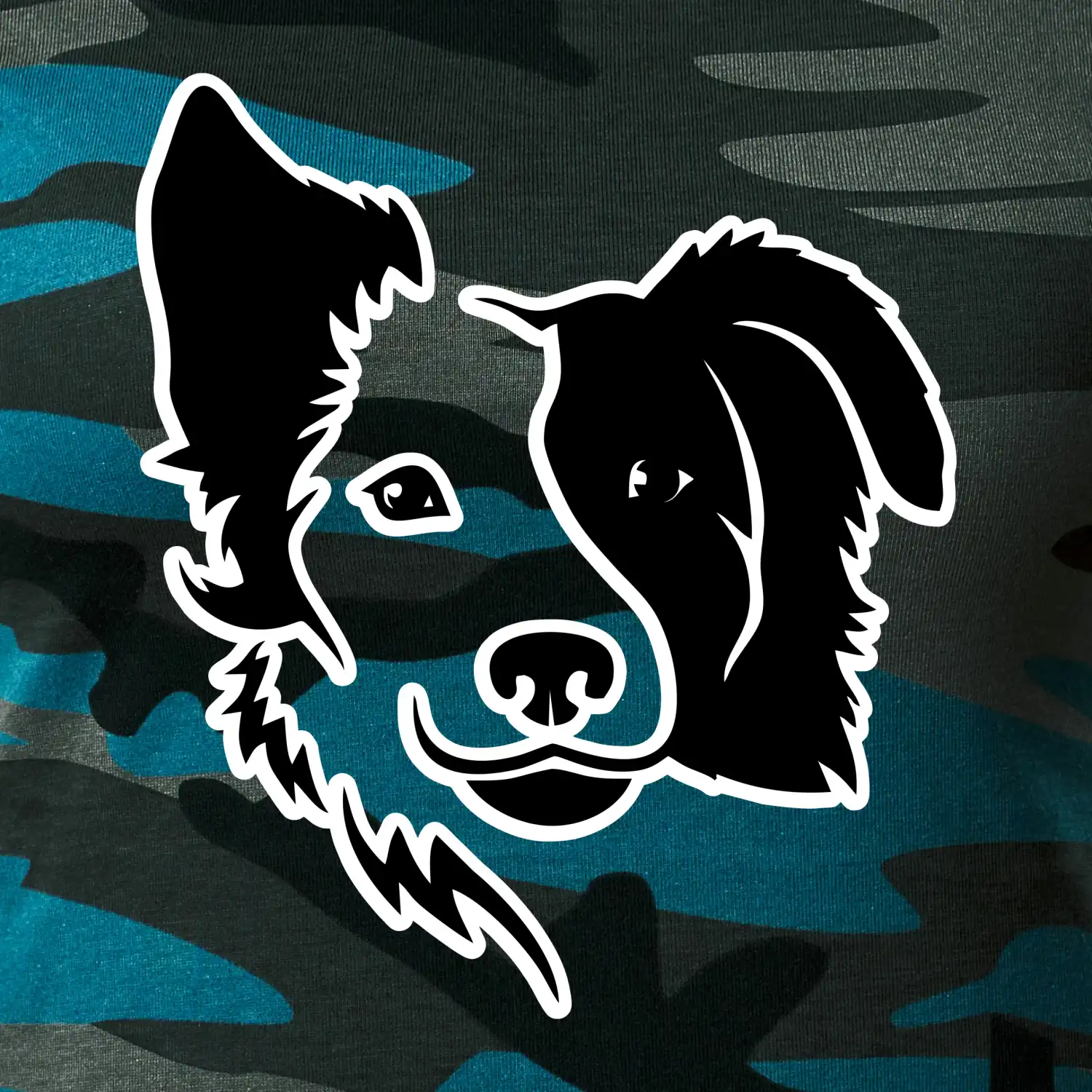 Border kólie obrys hlavy