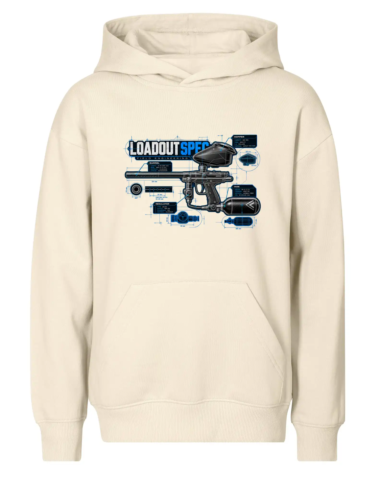 Technický výkres loadout spec paintball