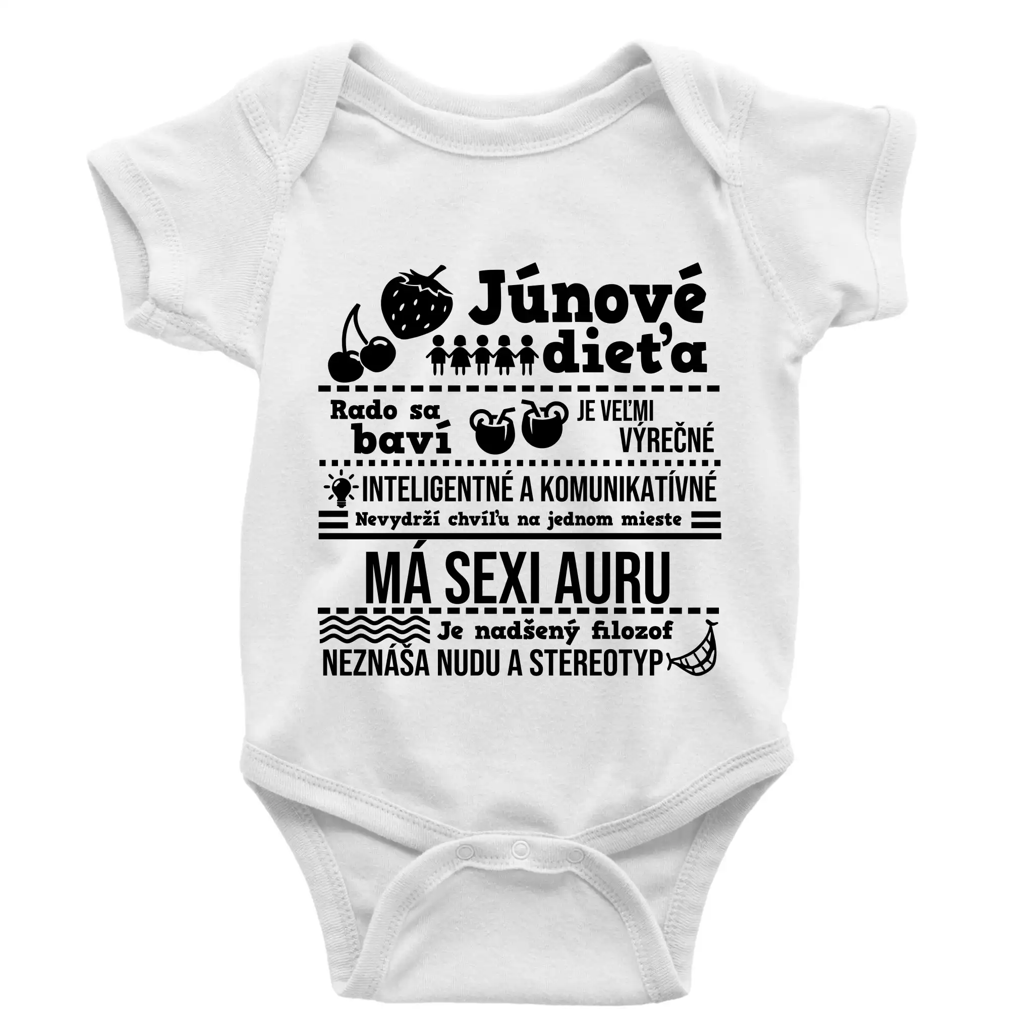 Tričká pre narodených v júni - Narodeniny Jún - Body dojčenské s krátkym rukávom