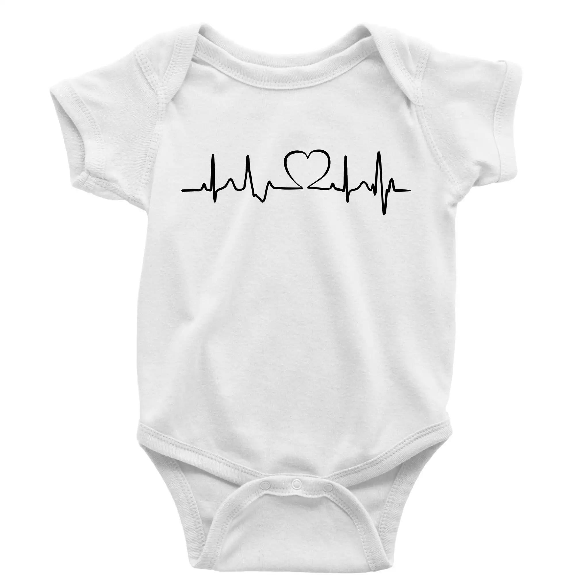 Tričká pre zamilovaných - Srdce EKG - Body dojčenské s krátkym rukávom