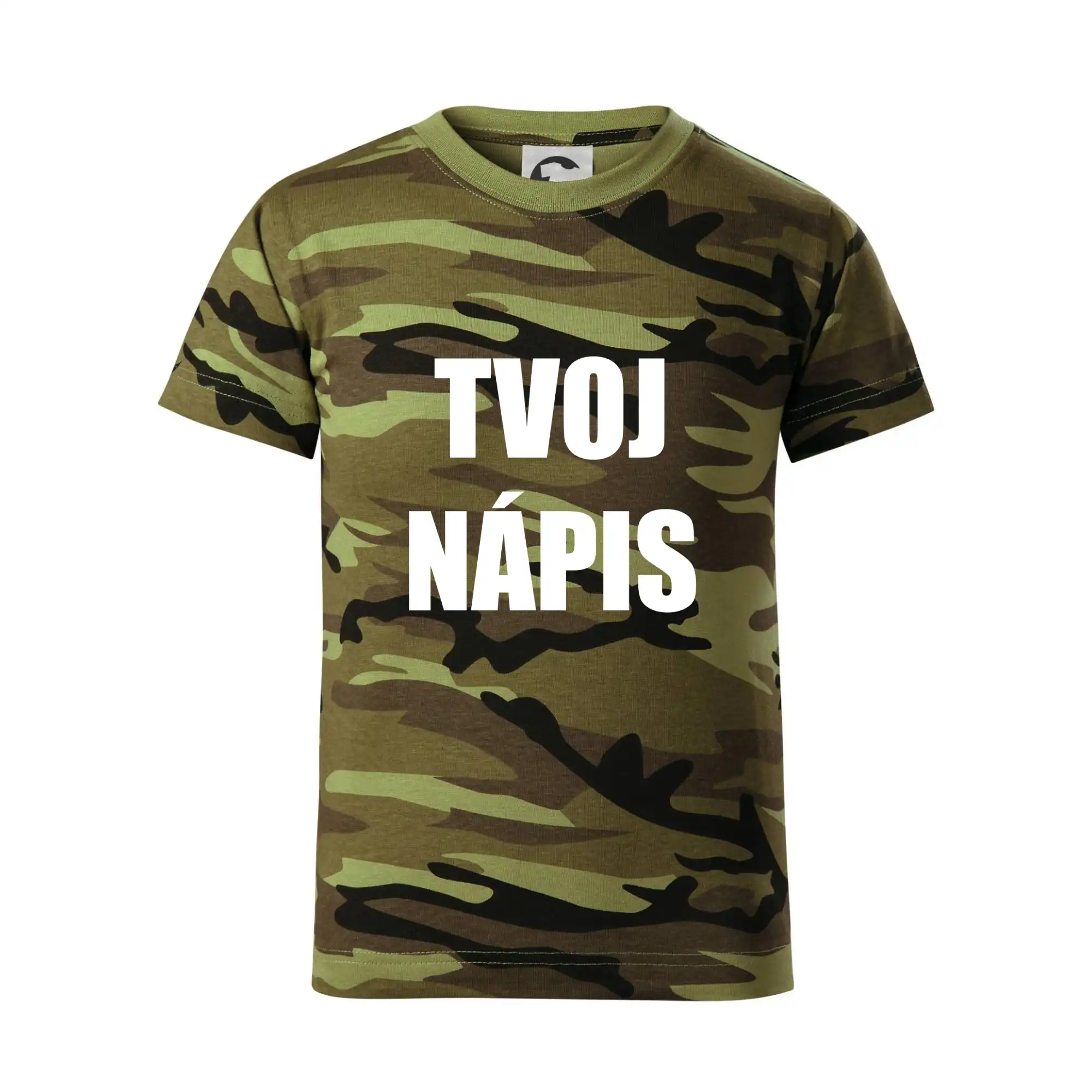 MyShirt tričká - Tvoj vlastný nápis - tlačiaci - Detské maskáčové tričko