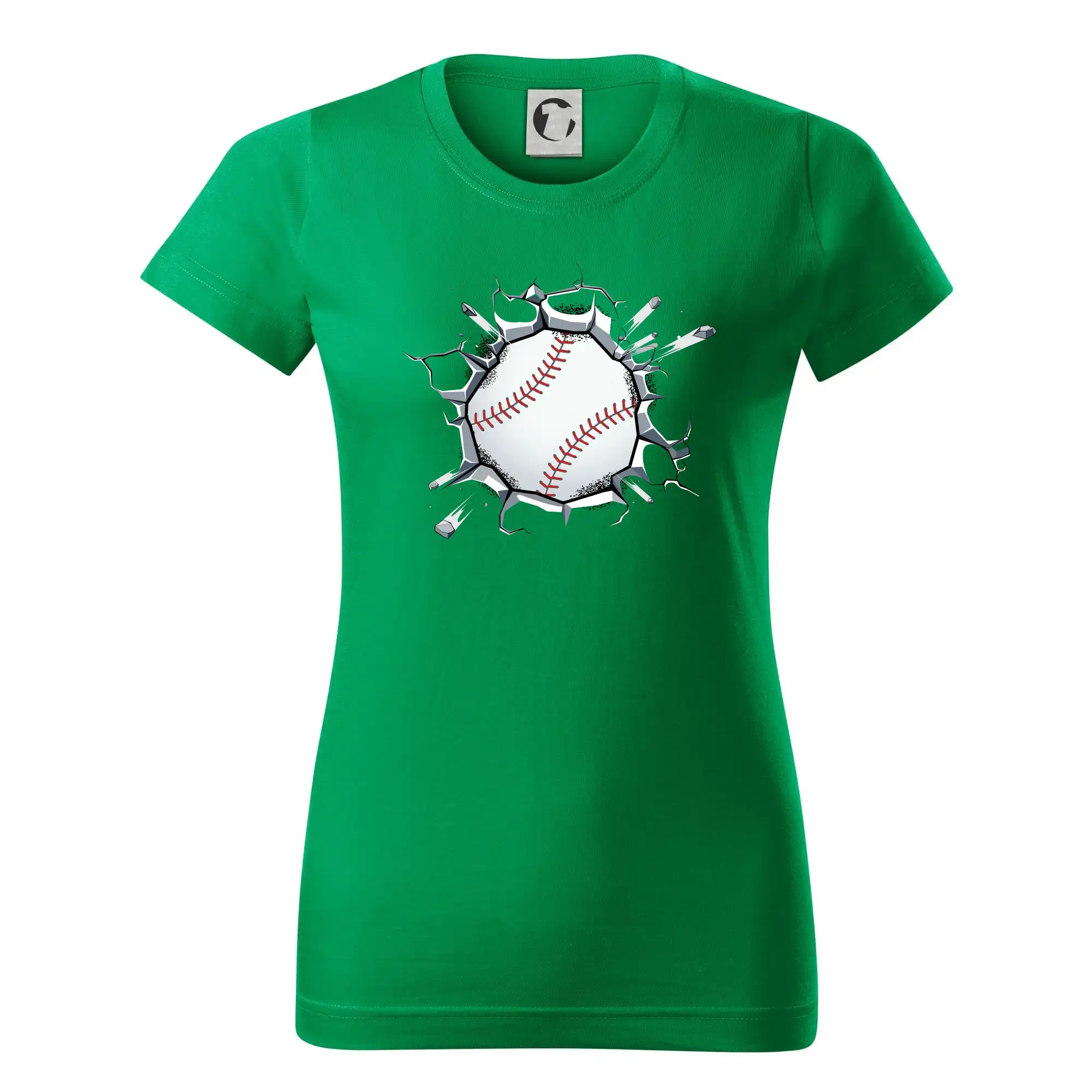 Tričká baseball - Baseball lopta v triku - Dámske tričko basic - ľahko voľnejšie a dlhšie