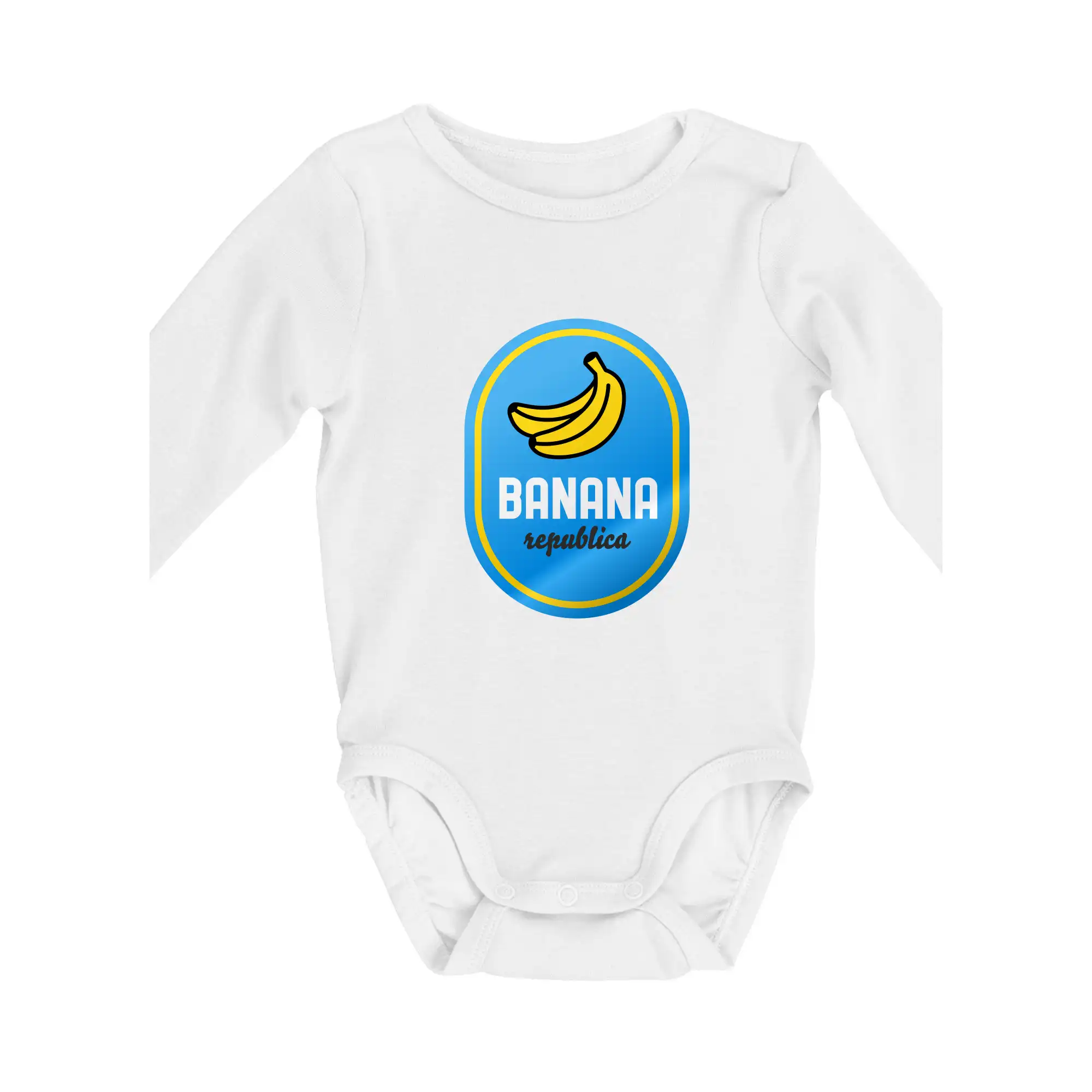 Politické tričká - Banana republica - Body dojčenské s dlhým rukávom