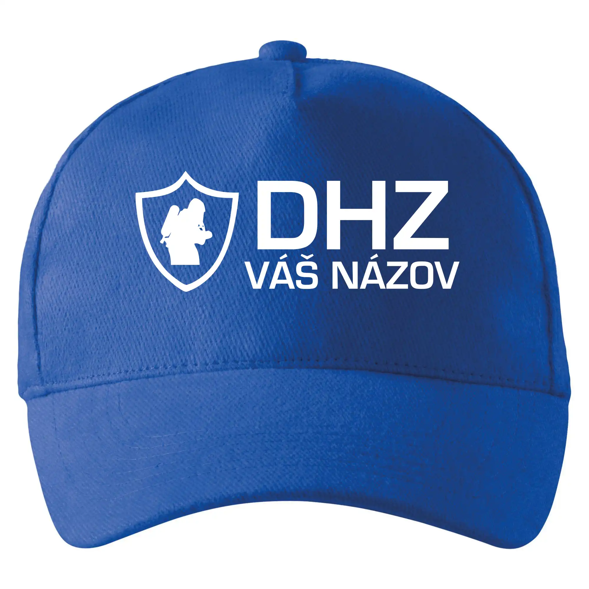 Originálne tričká pre hasičov - DHZ emblem - vlastný nápis - Šiltovka so zahnutým šiltom a mosaznou sponou