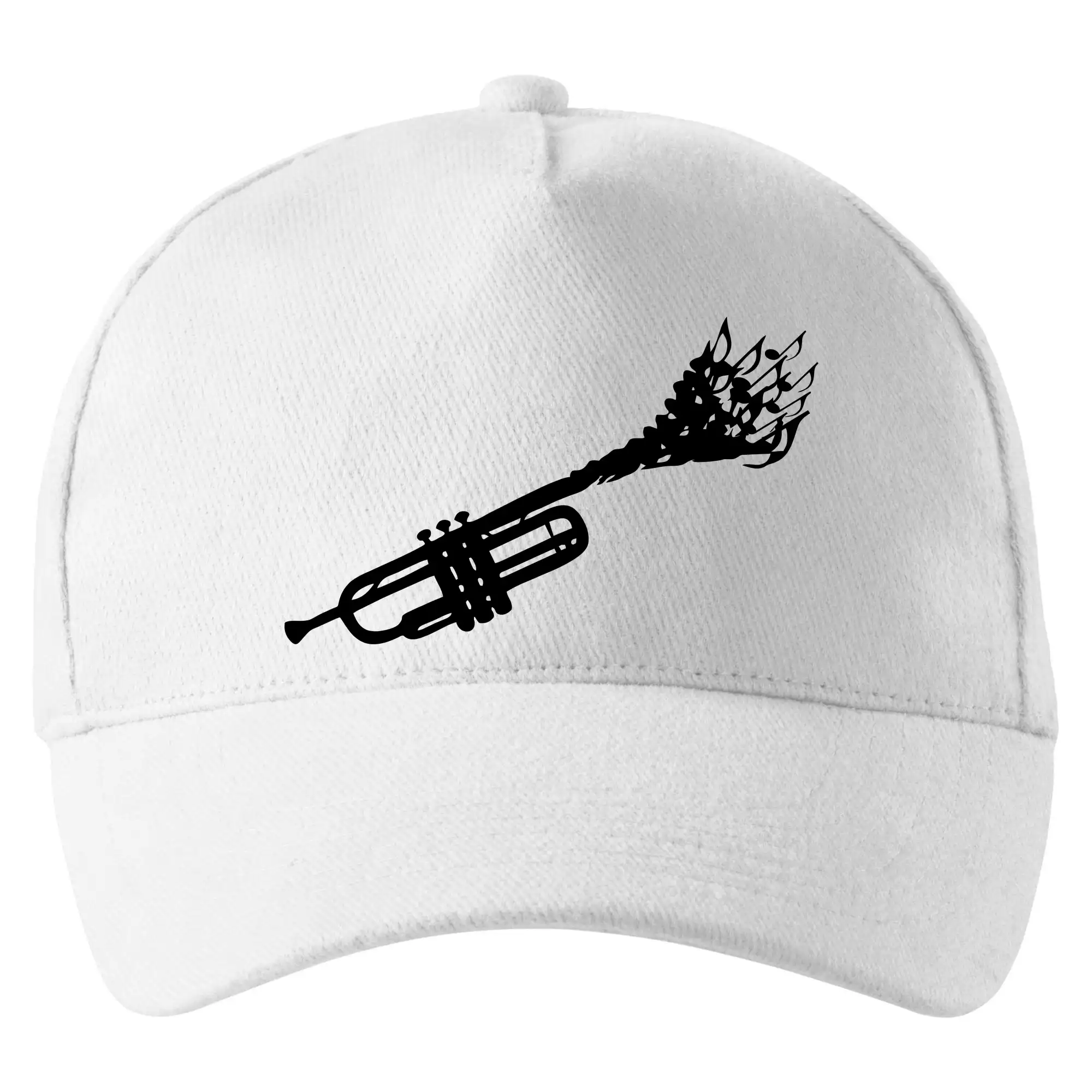 Hudobné tričká - Trubka noty - Šiltovka so zahnutým šiltom a mosaznou sponou