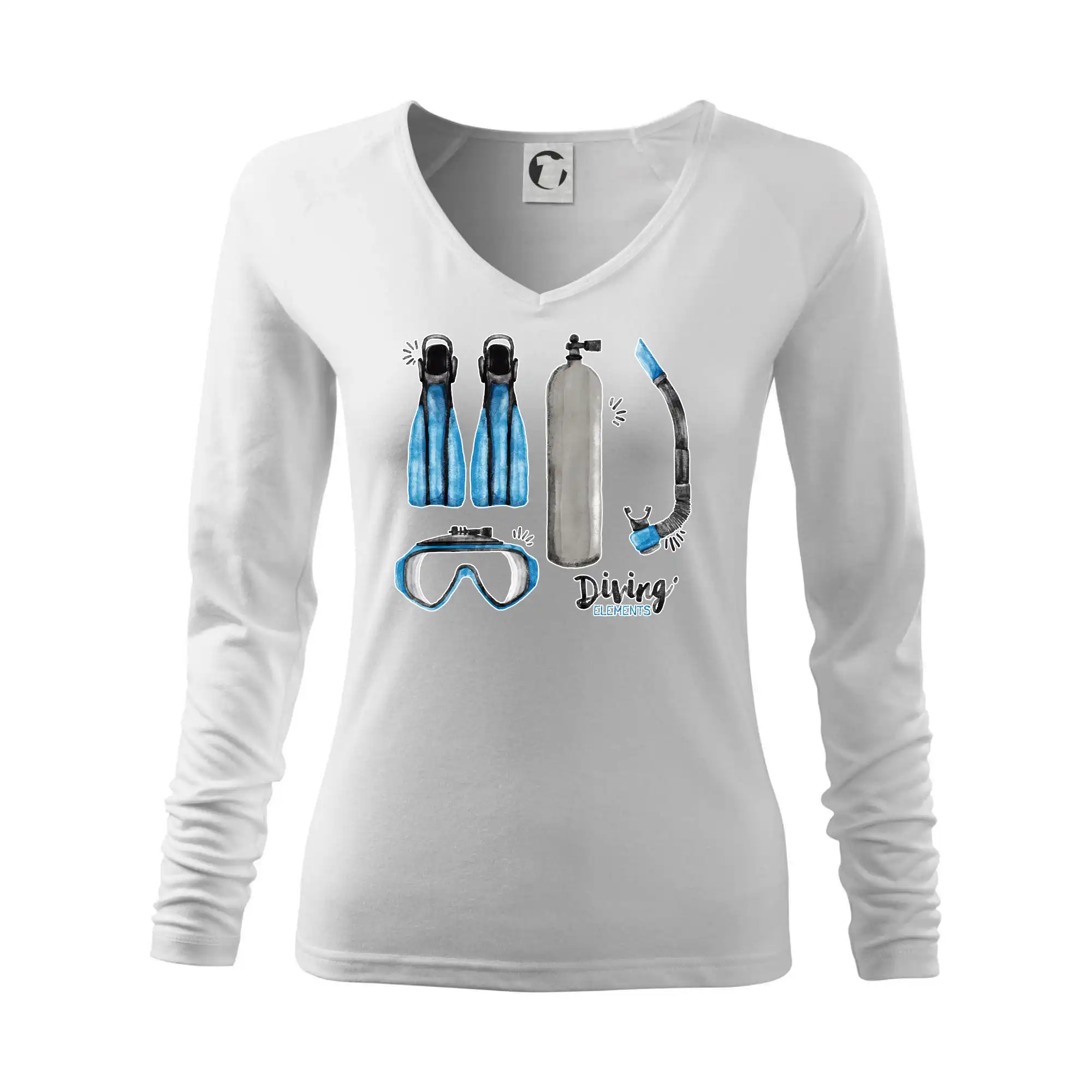 Potápačské tričká - Diving elements - Tričko dámske Elegance