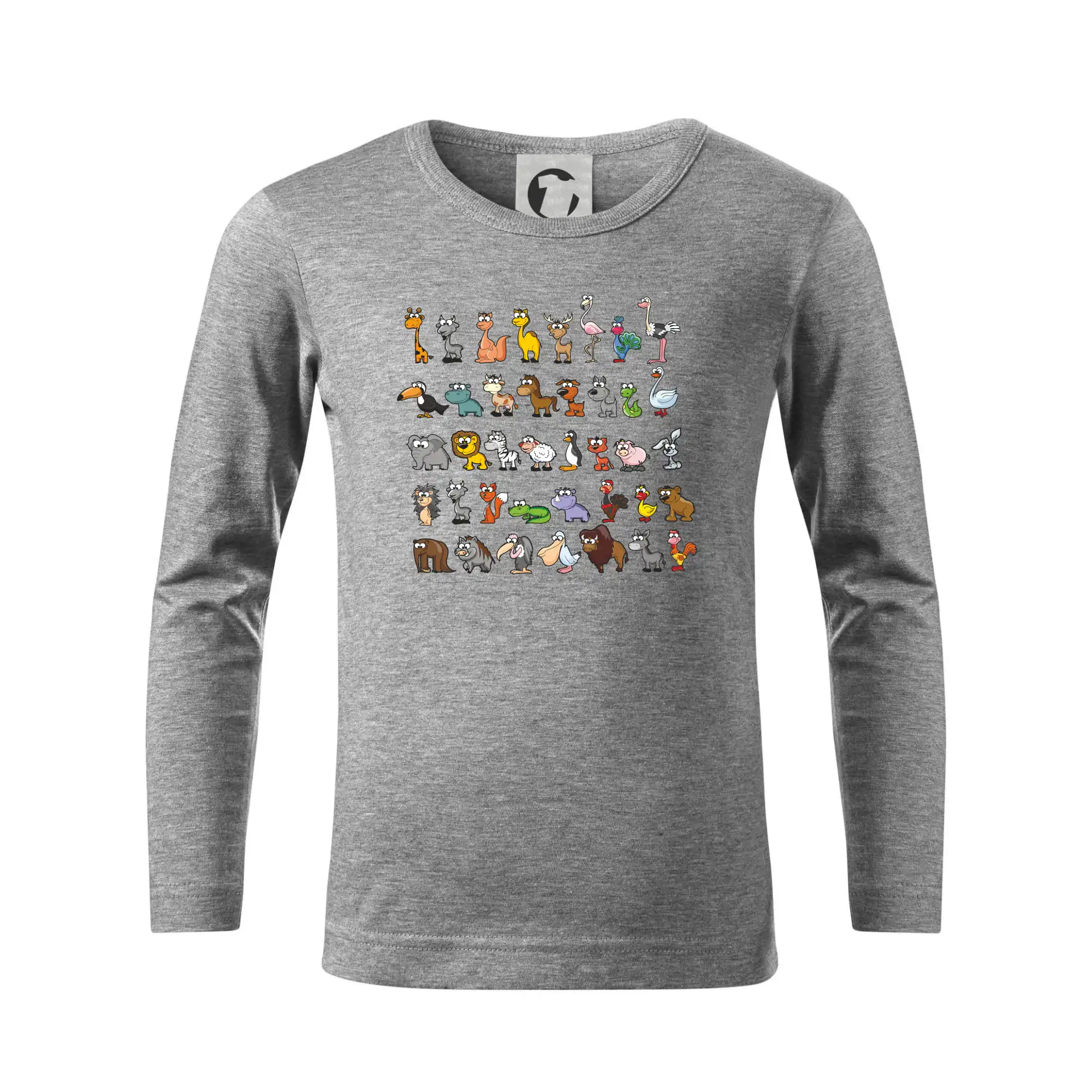 Tričko plné zvieratiek - Tričko detské Long Sleeve