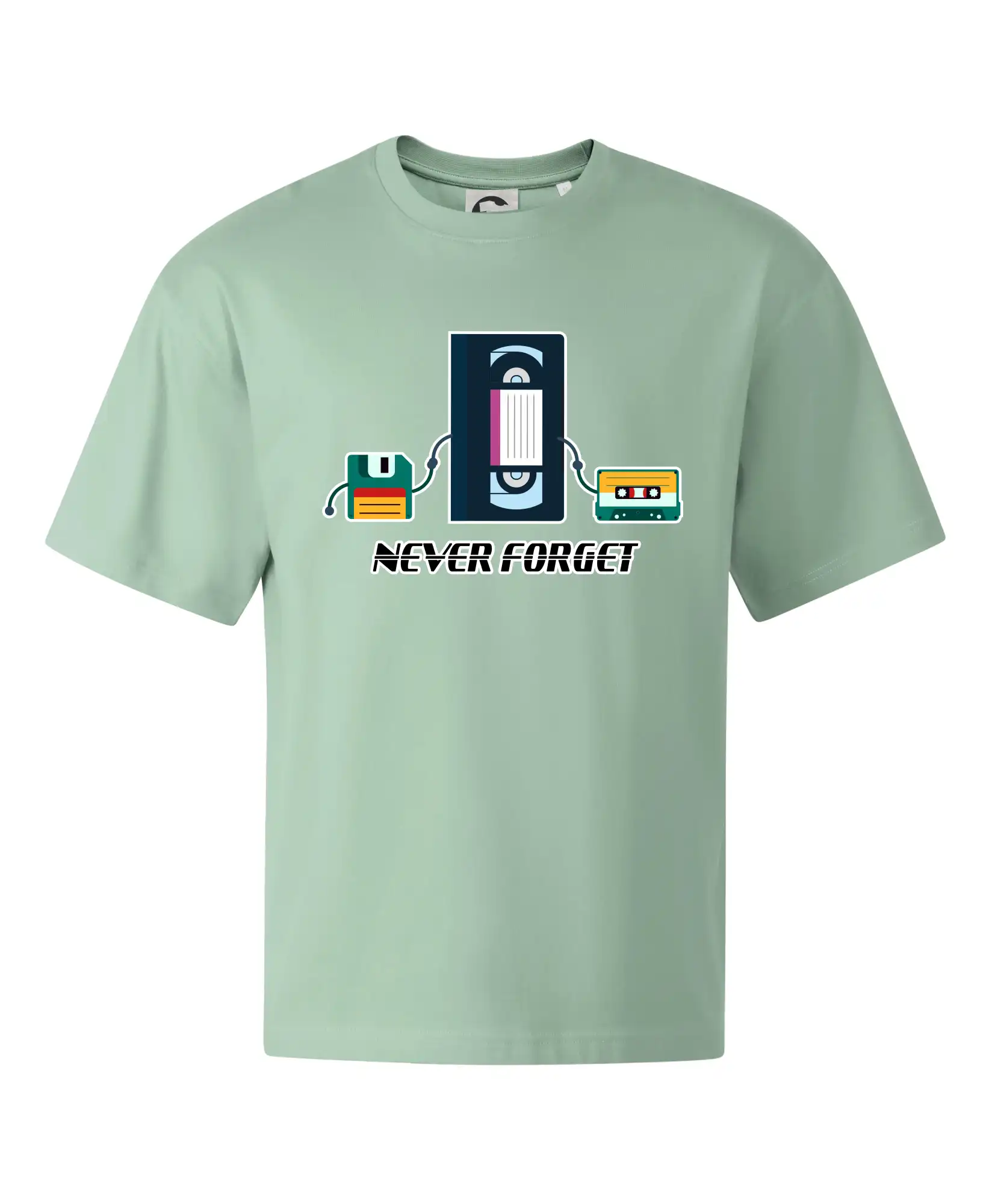 Tričká pre ajťákov - Never forget 90s - Stage unisex - OVERSIZE