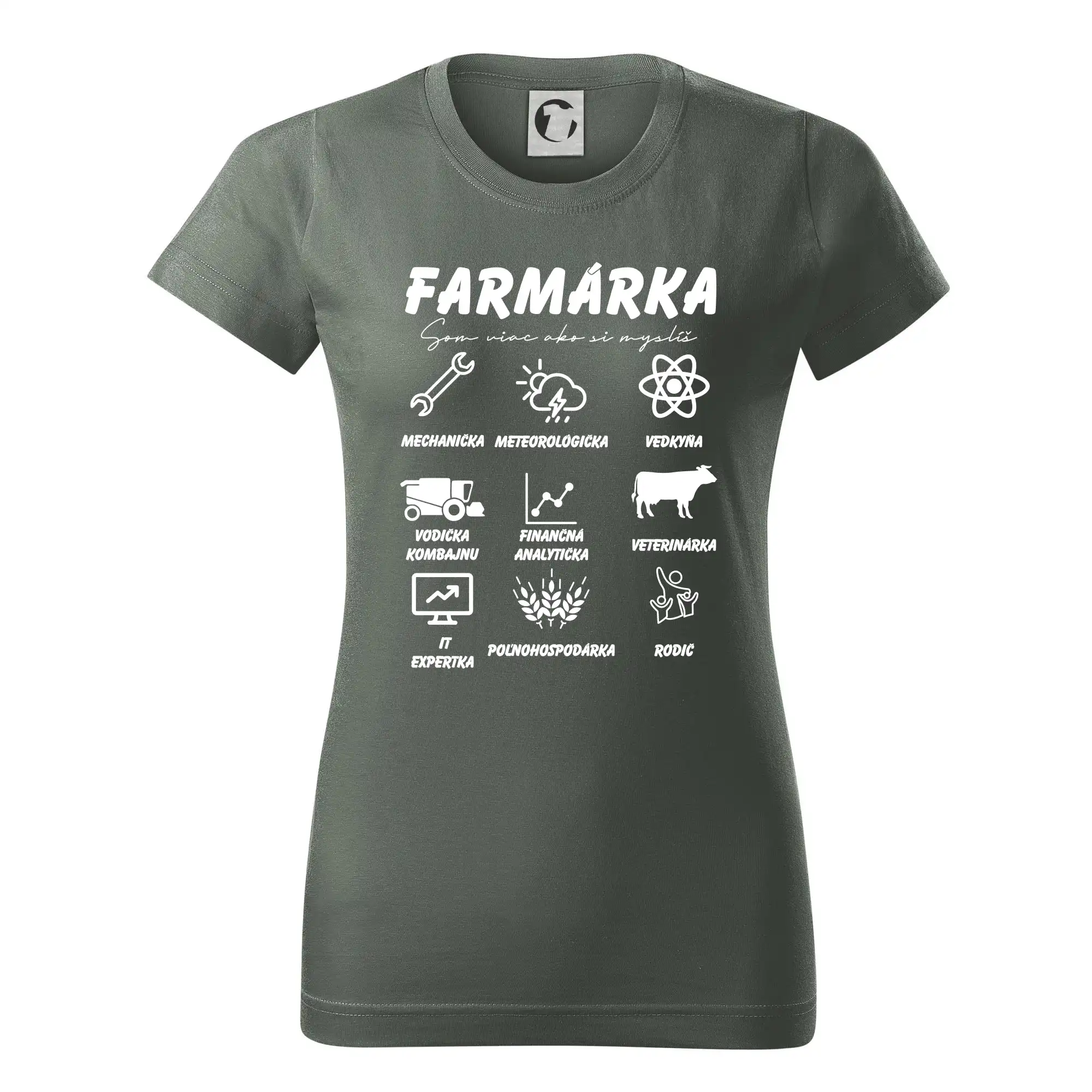 Farmárka symboly - Dámske tričko basic - ľahko voľnejšie a dlhšie
