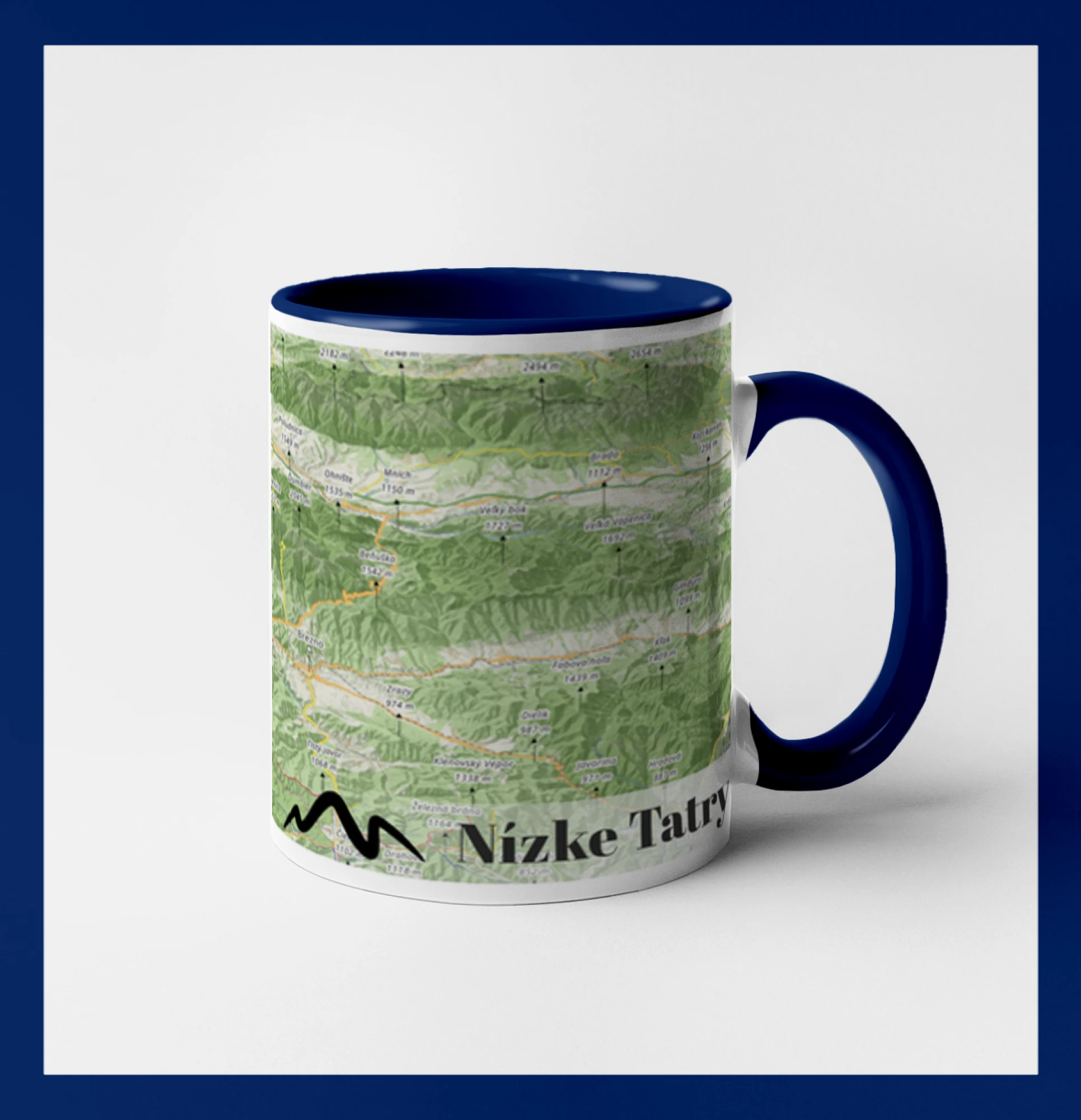 Trička pre cestovateľov - Hrnček mapa Nízke Tatry - Hrnček 