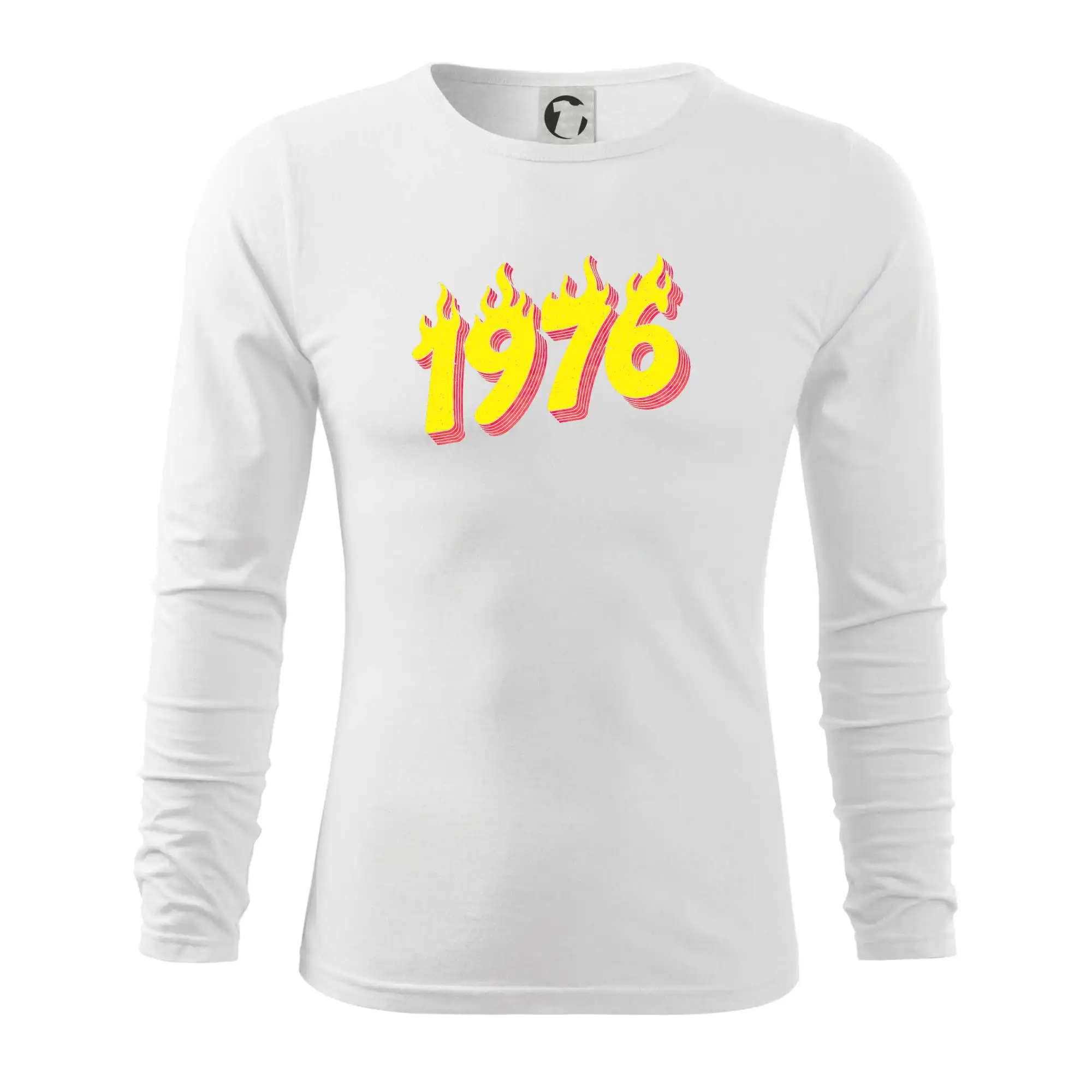 Trička s ročníkom 1976 - Narodeniny v ohni 1976 - Tričko s dlhým rukávom FIT-T long sleeve