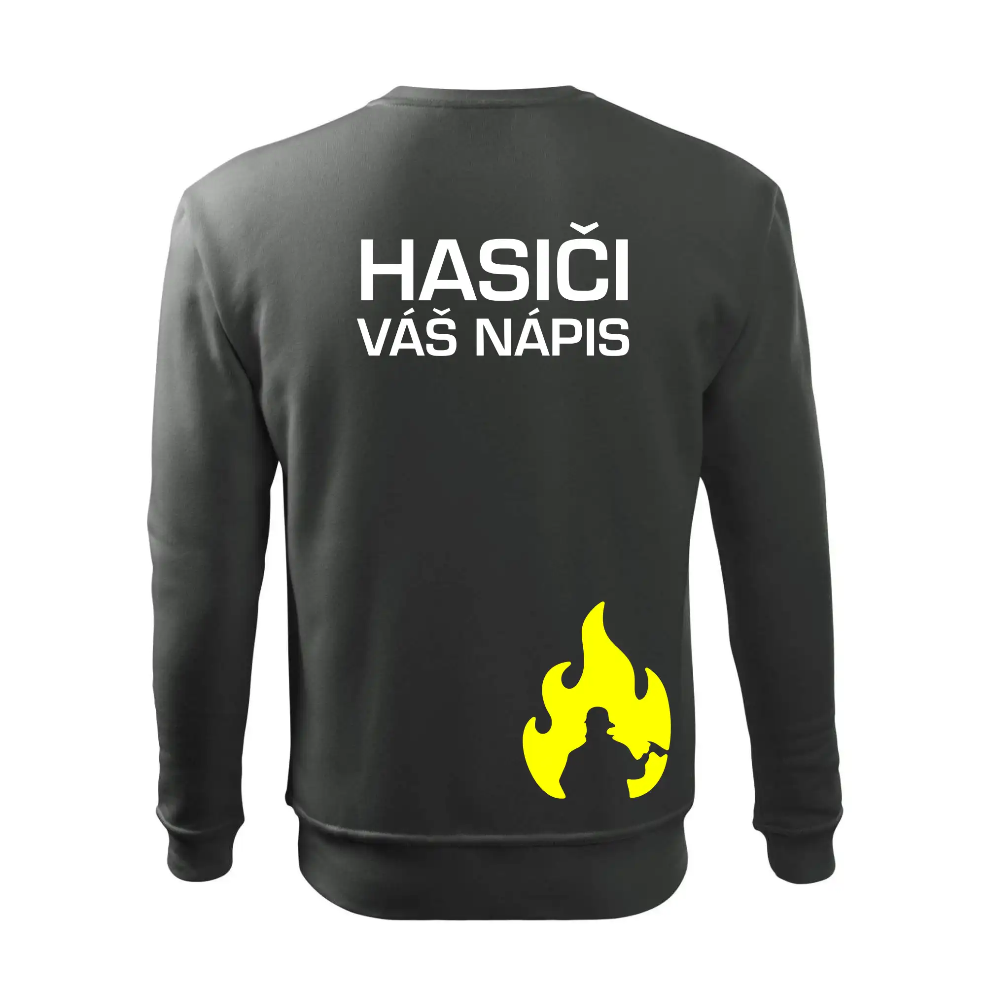 Hasič stojaci - nápis hasiči - Veľký nápis na chrbte